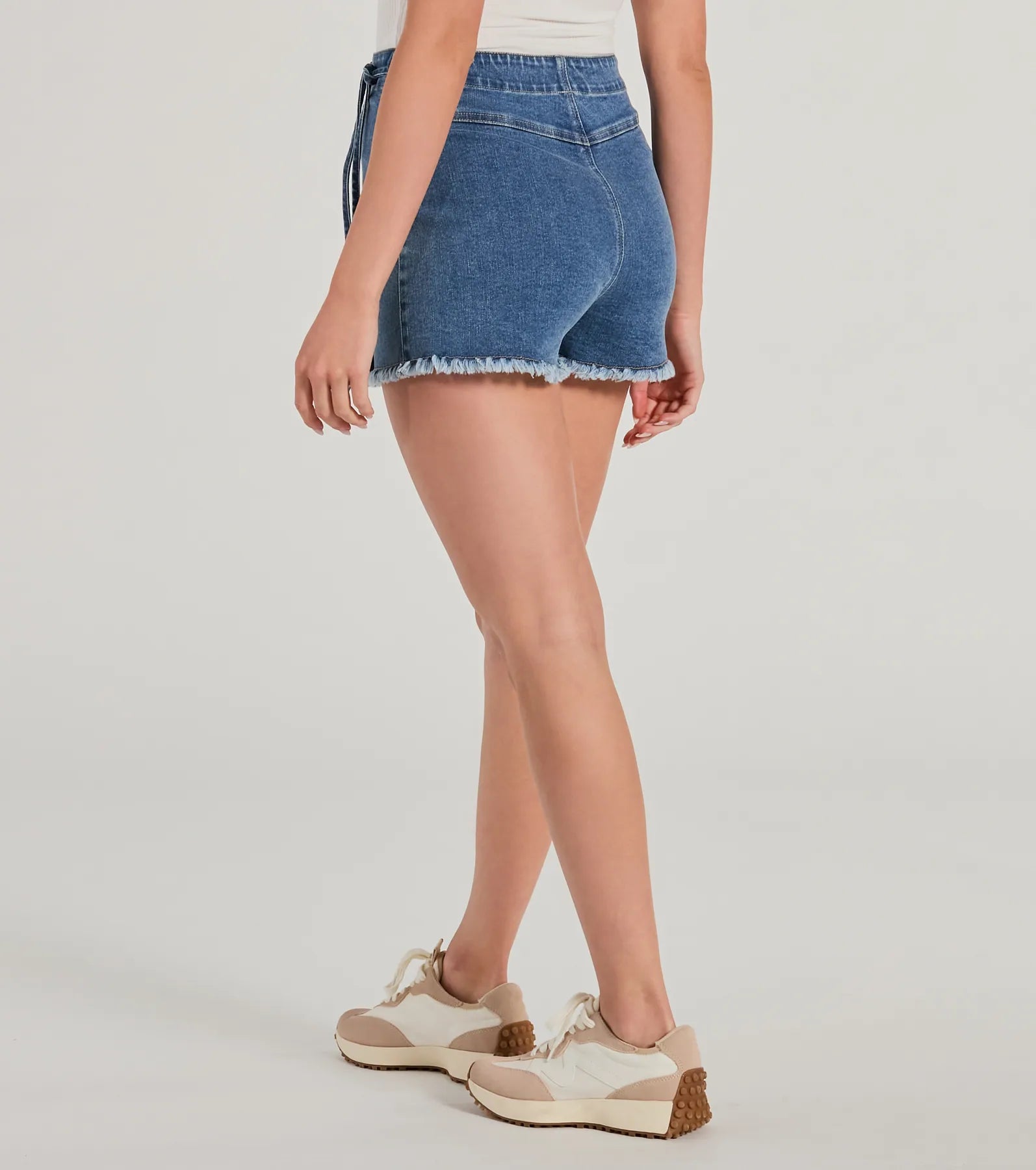 Stylish Appearance Side-Tie Wrap Denim Skort