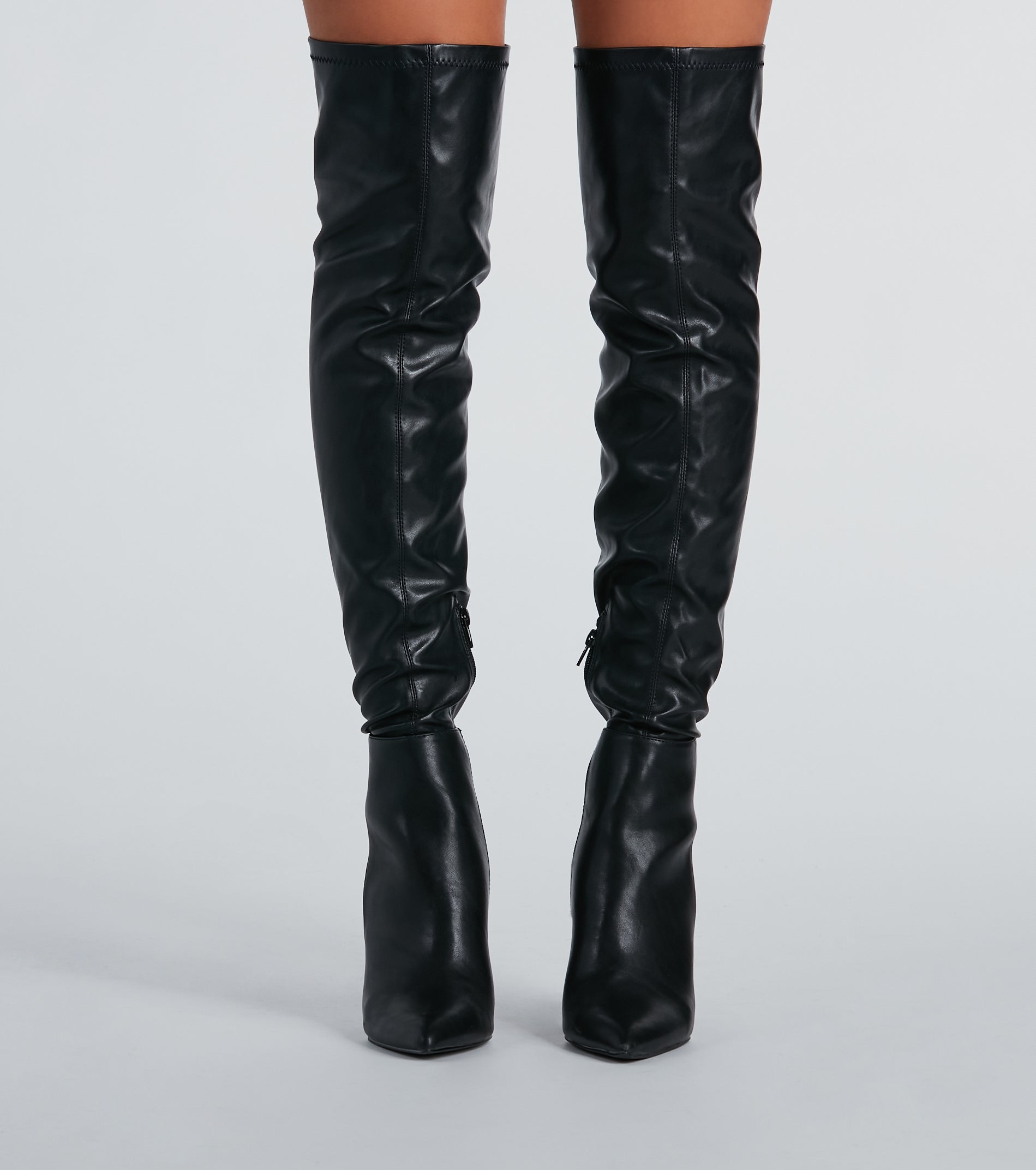 Standing Out Wedge Over-The-Knee Boots