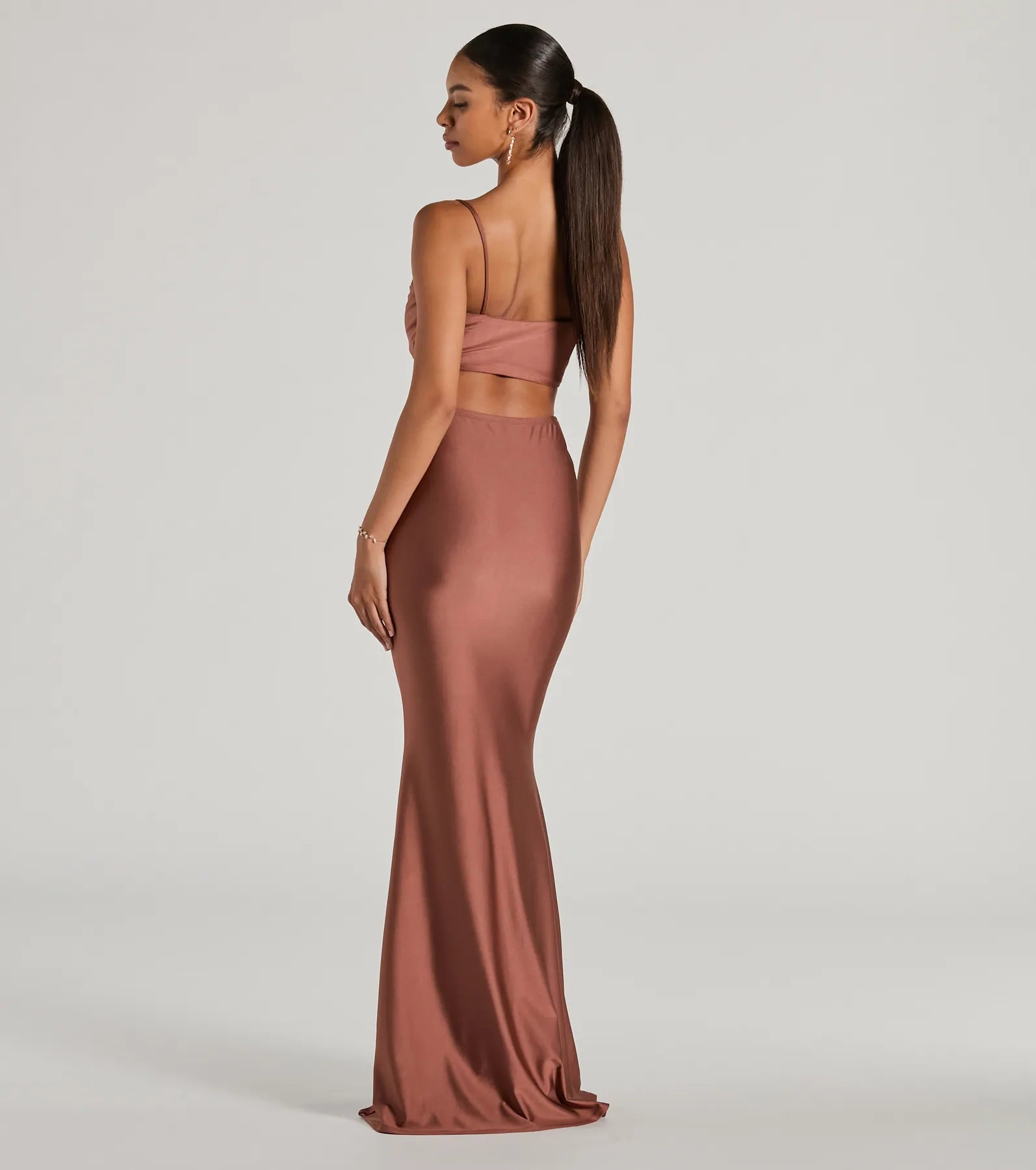 Jasmin Cowl Neck Cutout Mermiad Formal Dress