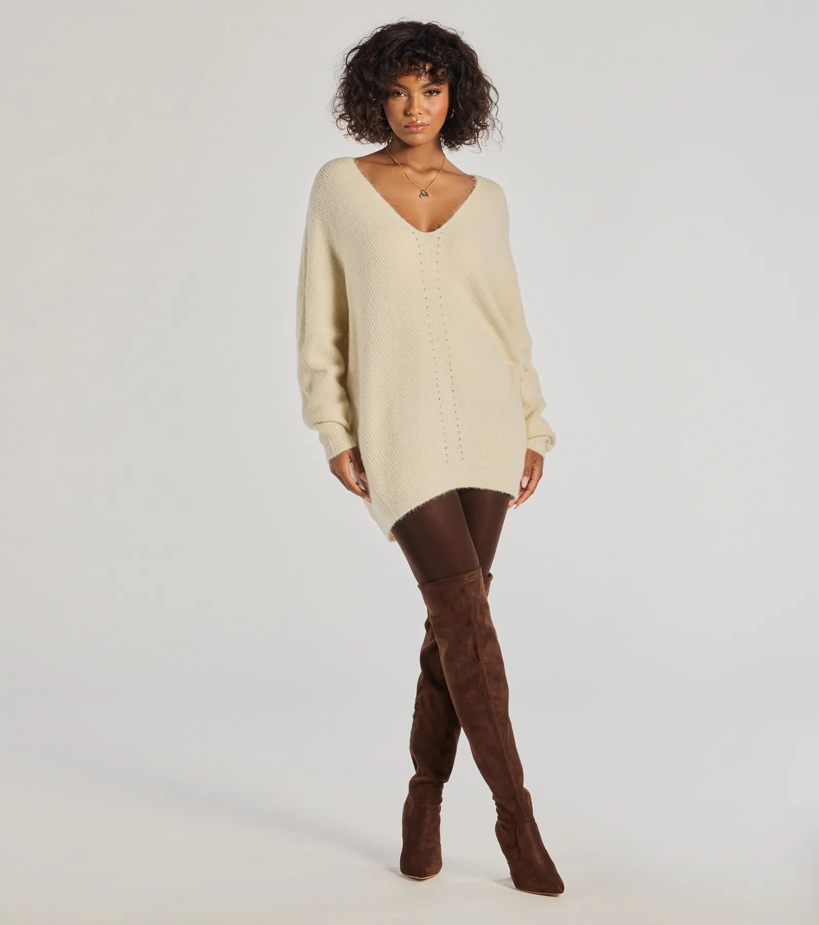 Effortless And Cozy Knit Long Sleeve Oversized Sweater