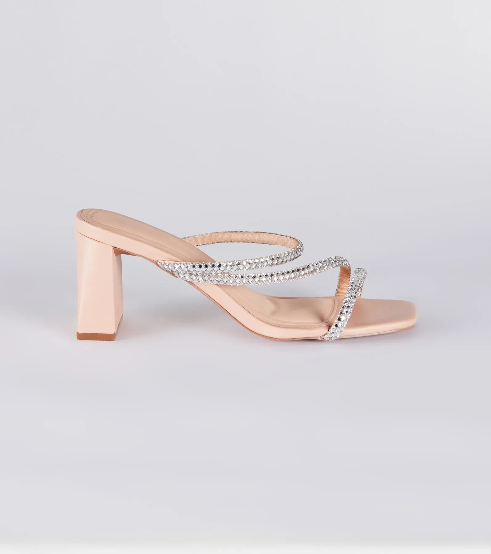 Step Out In Sparkle Rhinestone Low-Heel Mules