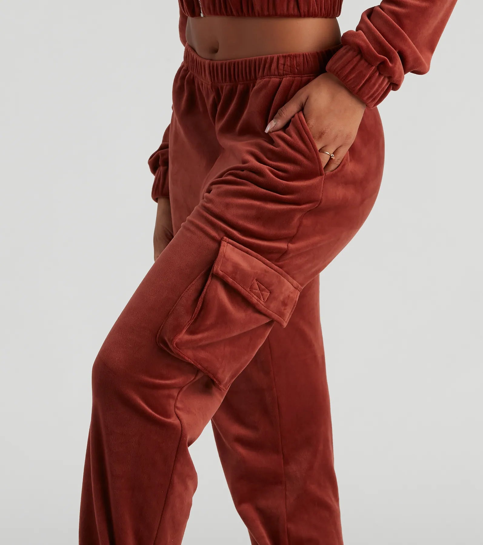 Serious Chills Velour Cargo Joggers