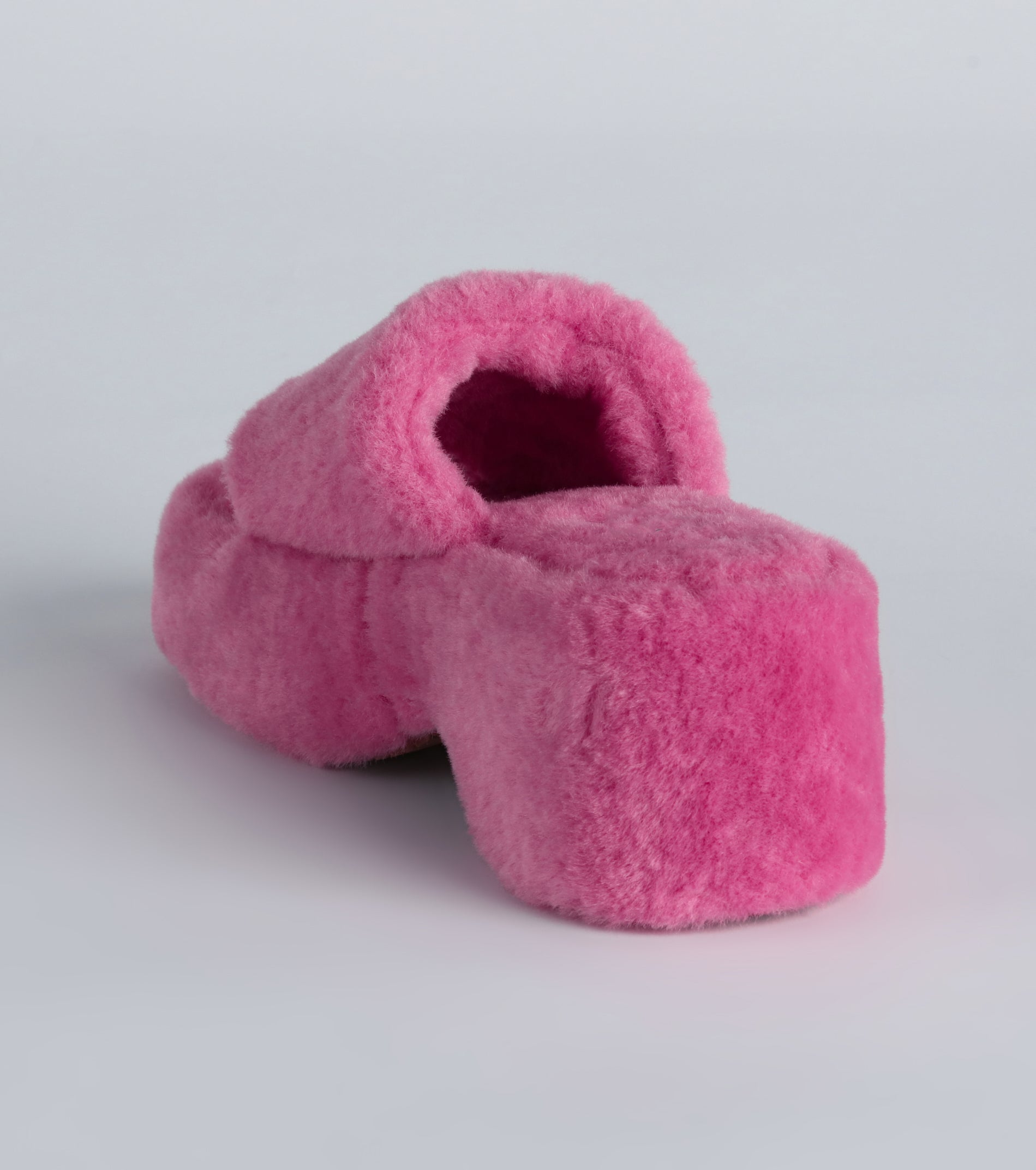 Hello Fabulous Fuzzy Platform Slippers