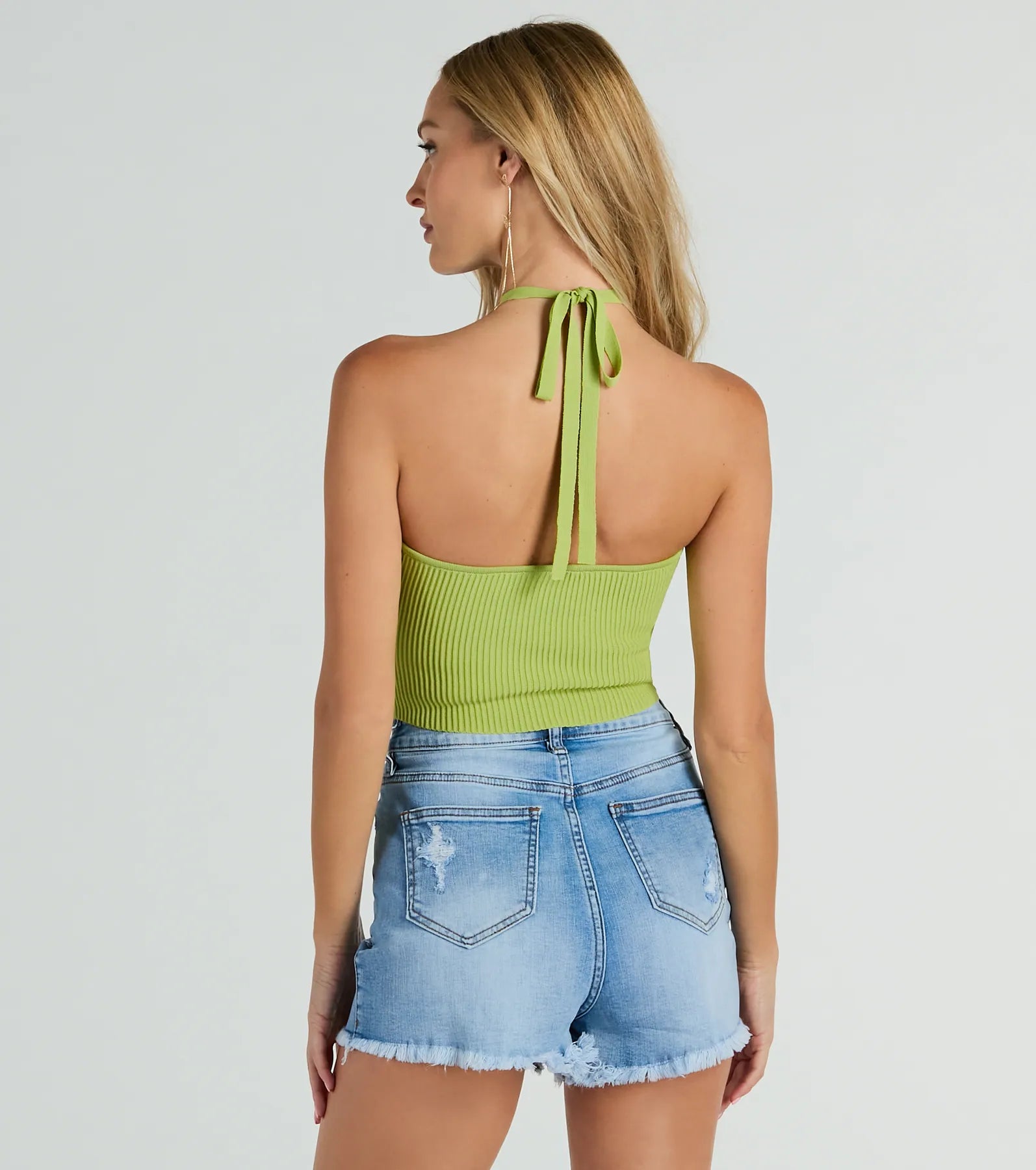 New You Sweetheart Halter Crop Top