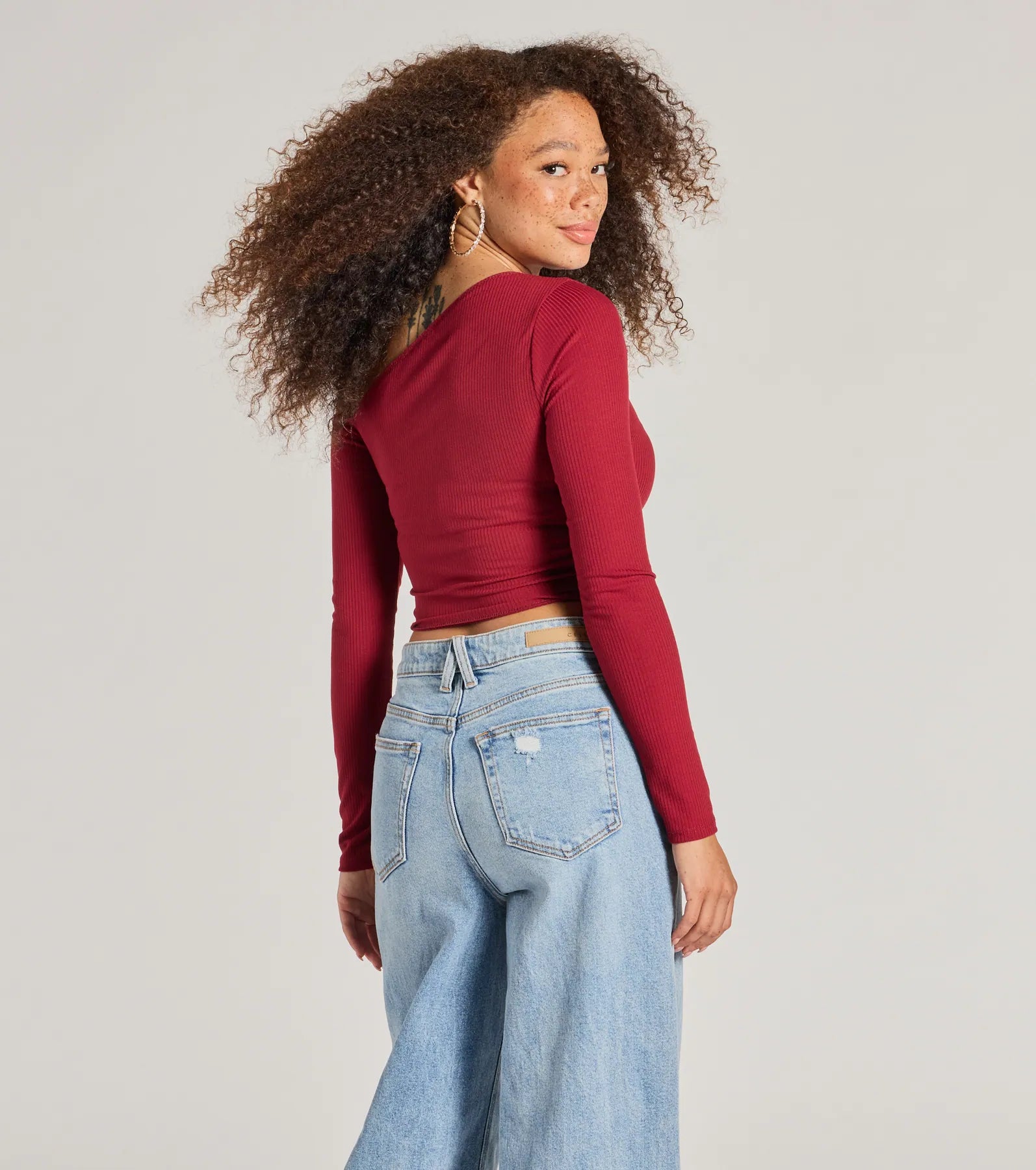 Effortlessly Chic One-Shoulder Ribbed Crop Top