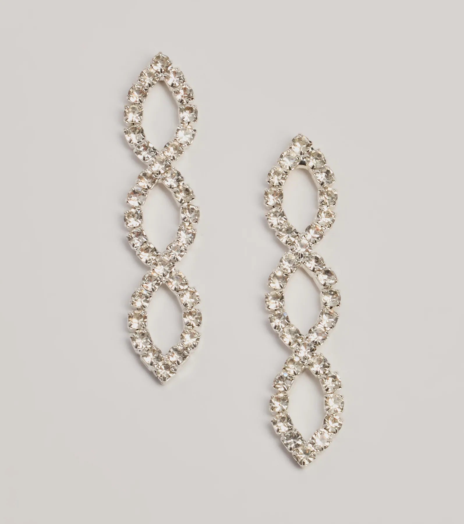 Luxe Moment Infinity Drop Rhinestone Earrings