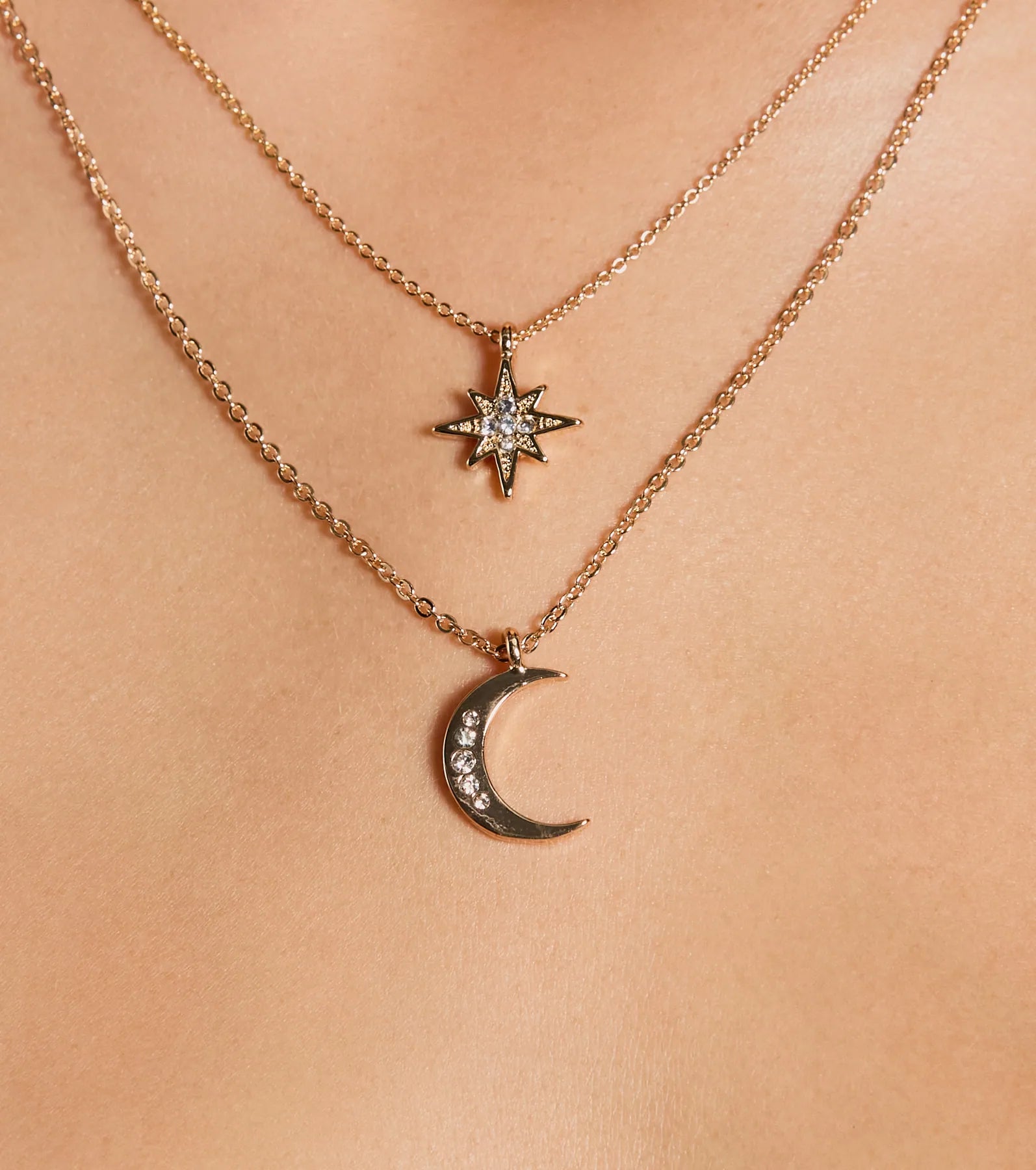 Chic Alignment Celestial Layered Necklace