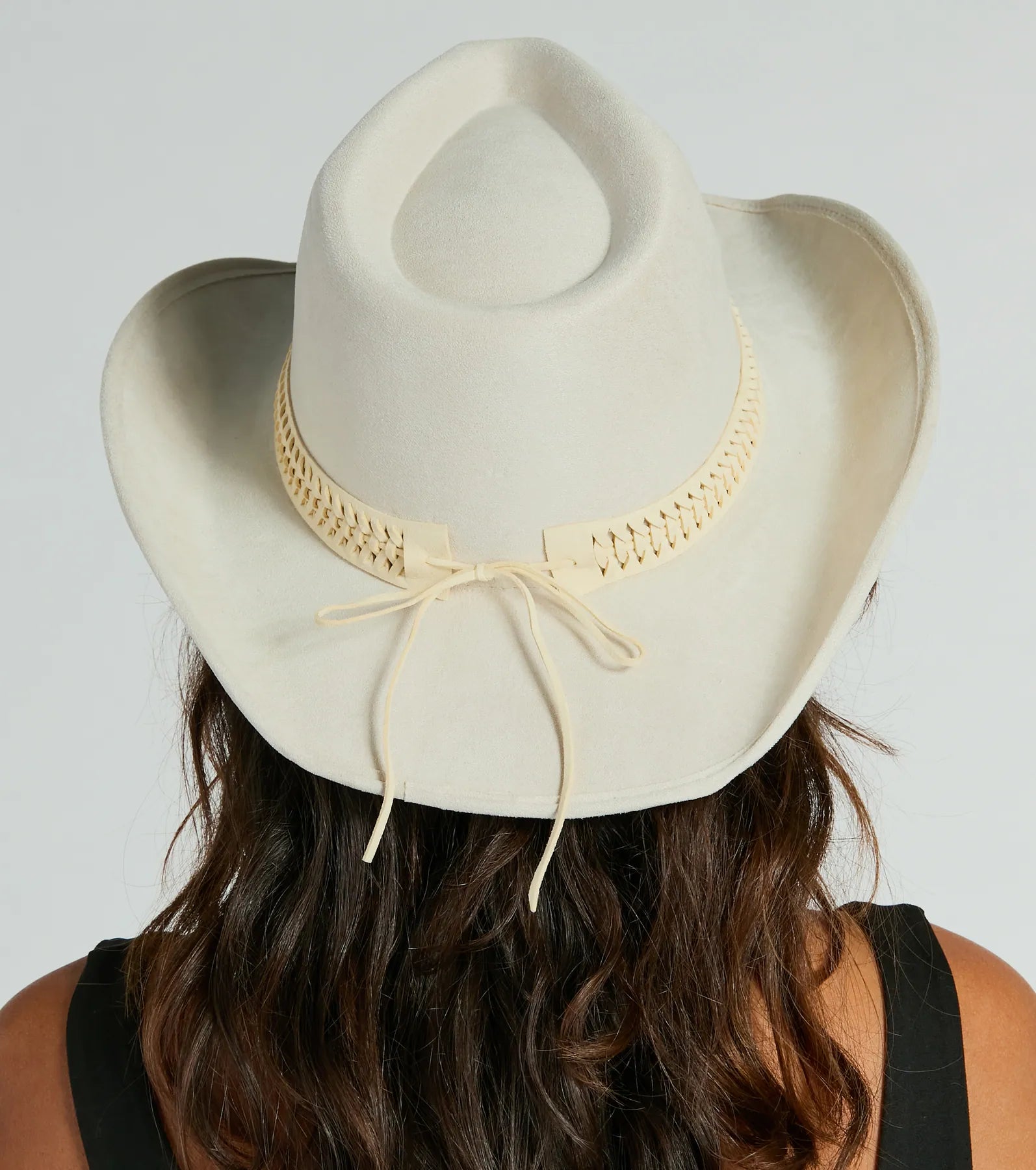 My Kind Of Rodeo Braided Faux Suede Cowboy Hat