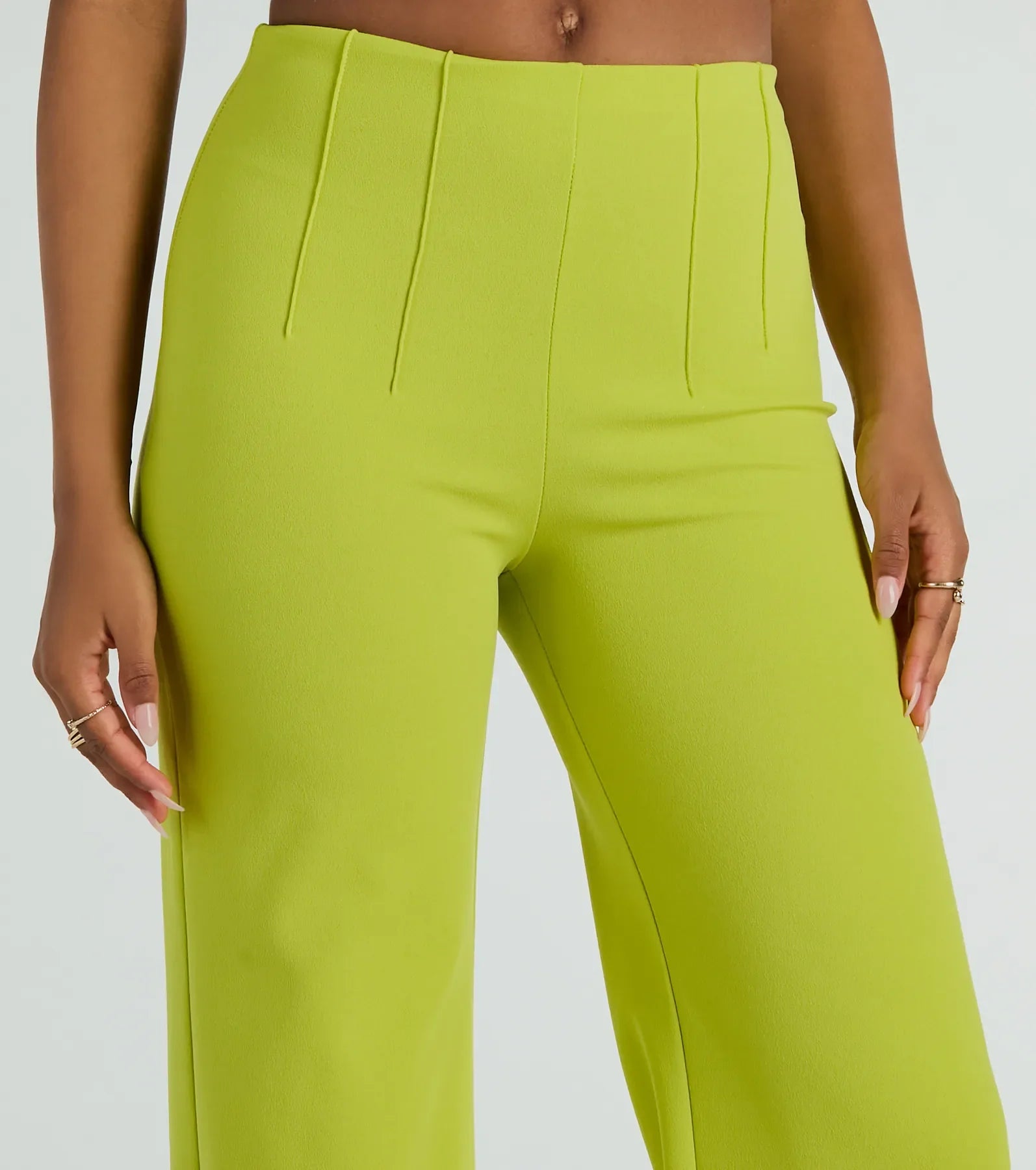 Nine To Five Straight-Leg Crepe Trouser Pants