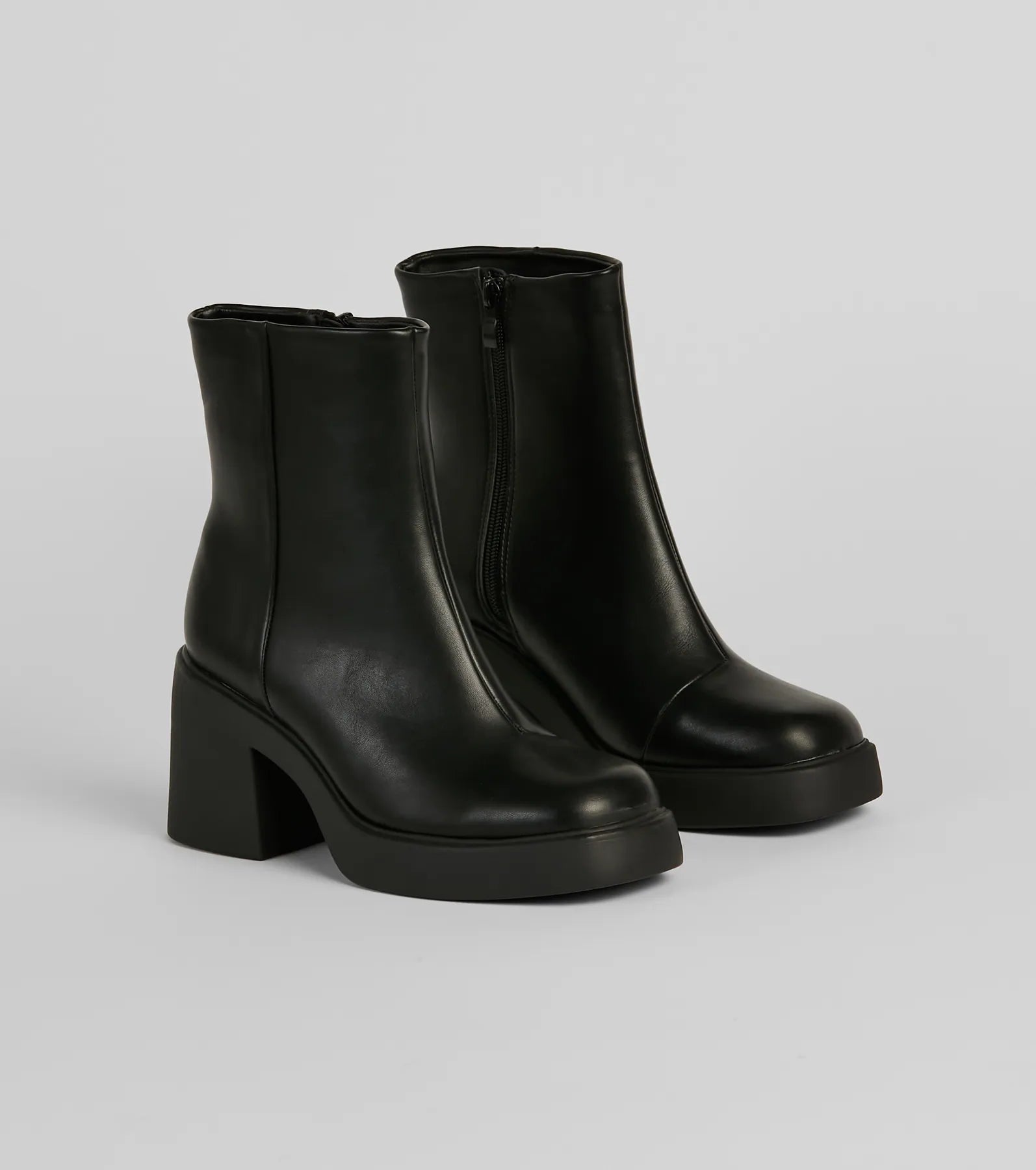 Looking Sleek Platform Block Heel Booties