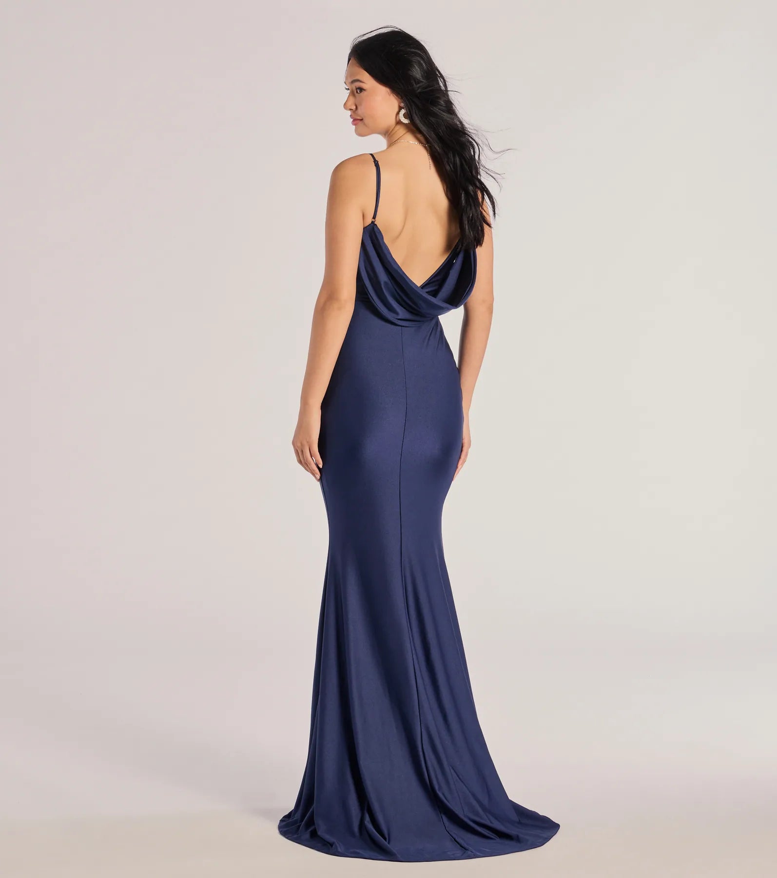 Selena V-Neck Cowl Back Mermaid Formal Dress