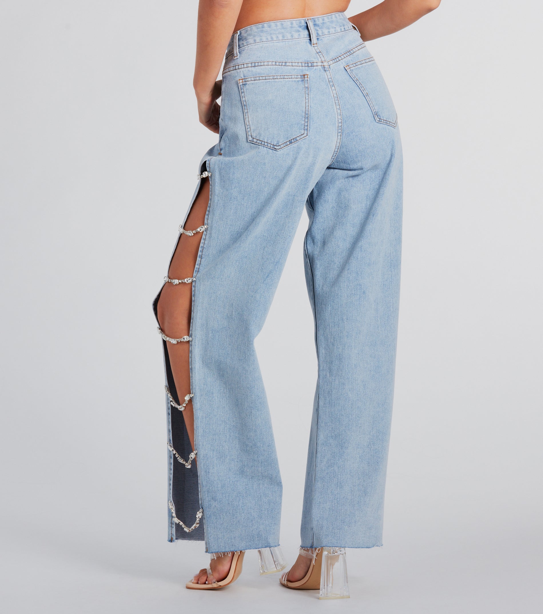 Glam Crush High-Rise Gemstone Denim Jeans