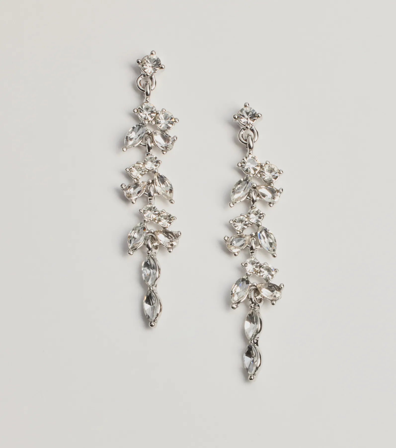 Twinkling Radiance Rhinestone Linear Earrings