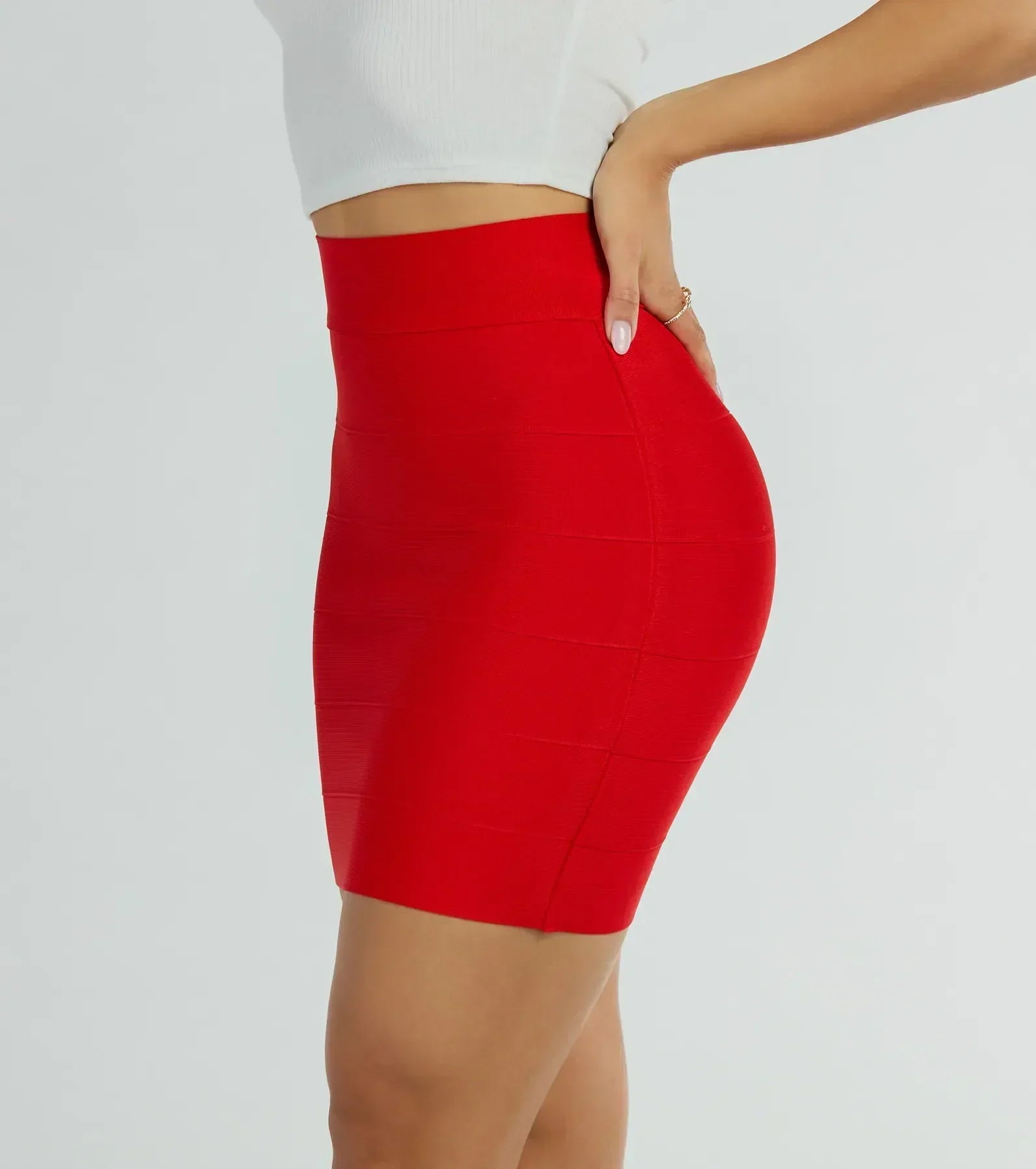 Sleek And Snatched Bandage Mini Skirt