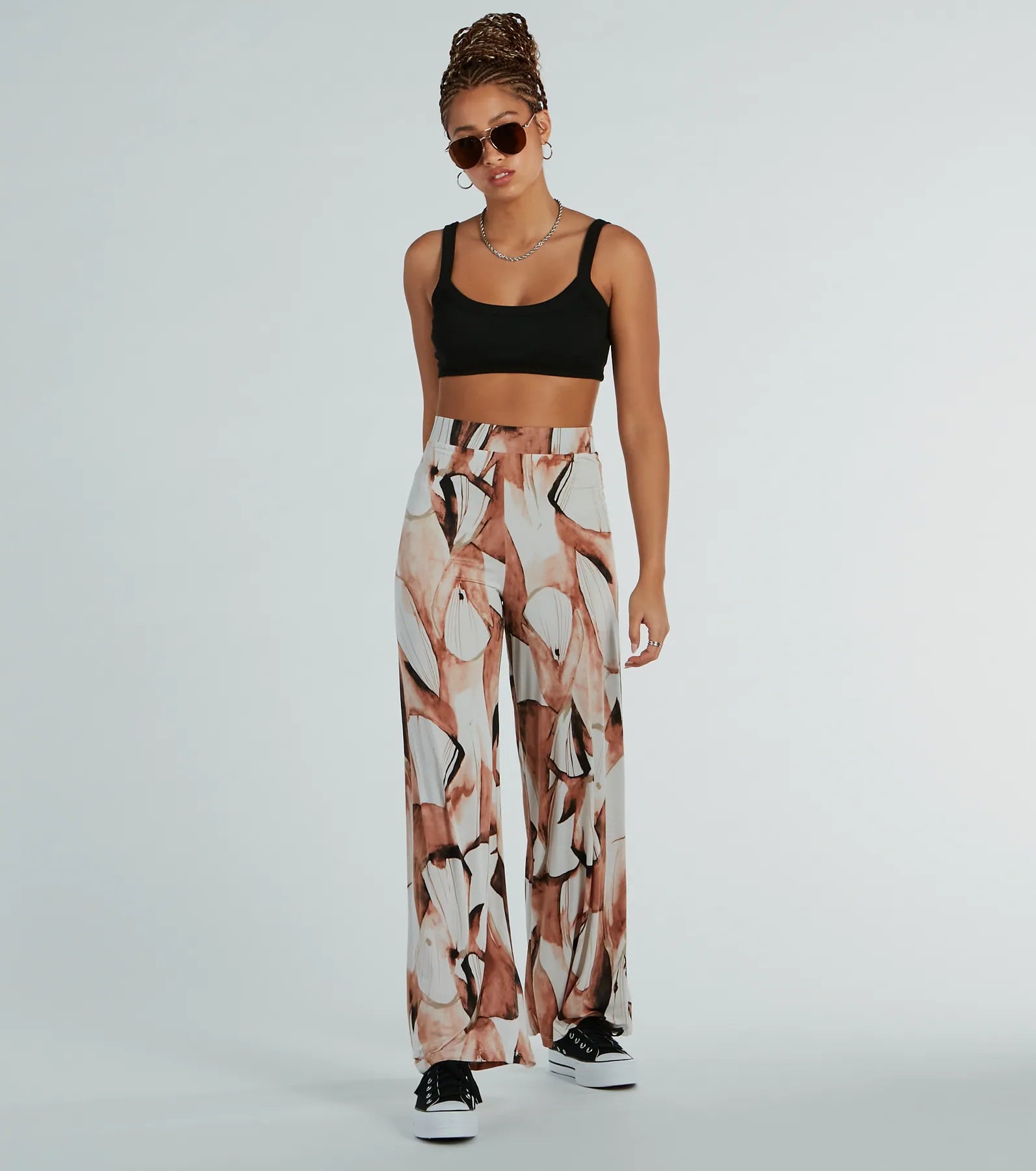 Like A Work Of Art Abstract Wide Leg Palazzo Pants