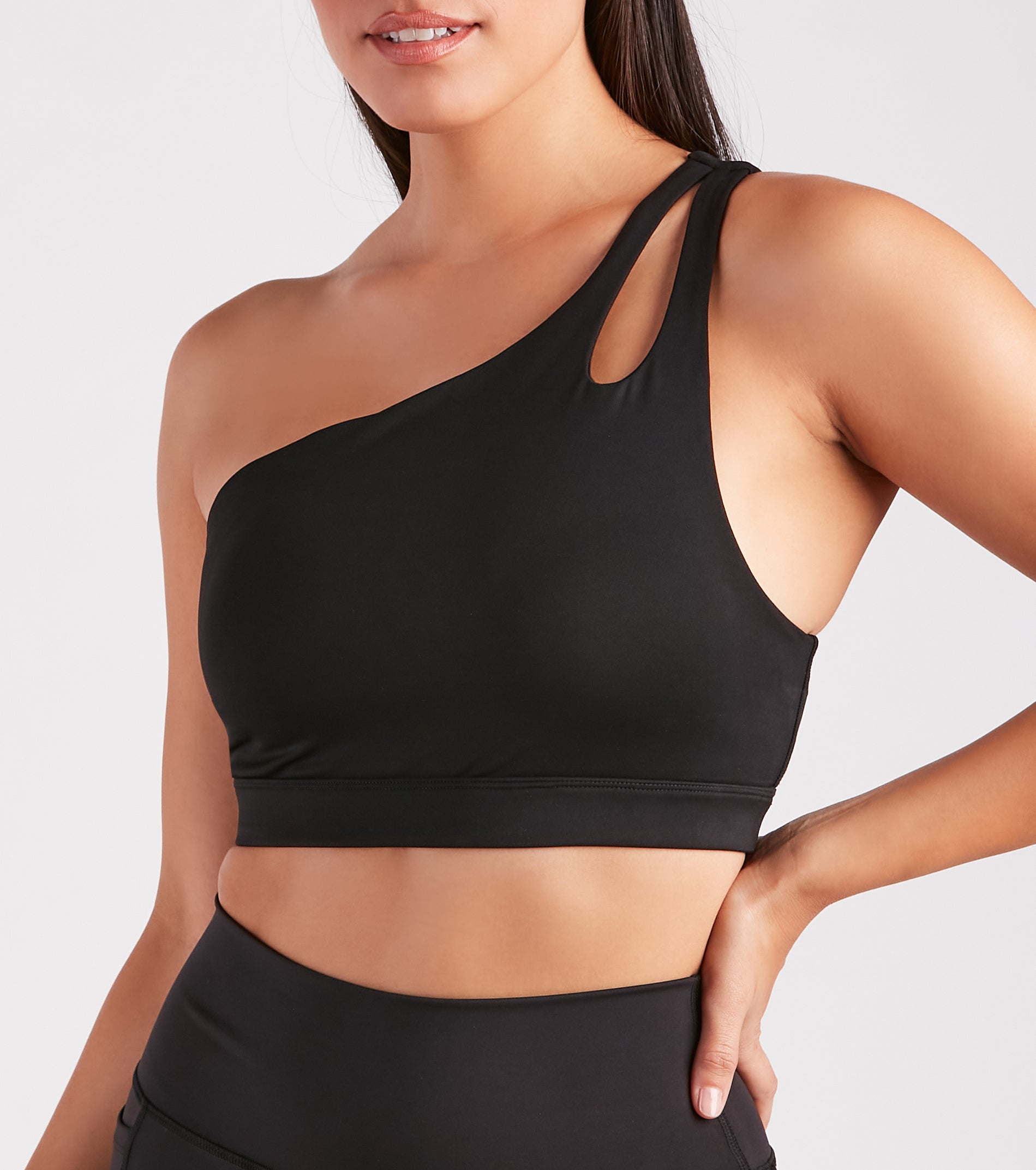 Elevated Staple One-Shoulder Tank Bra