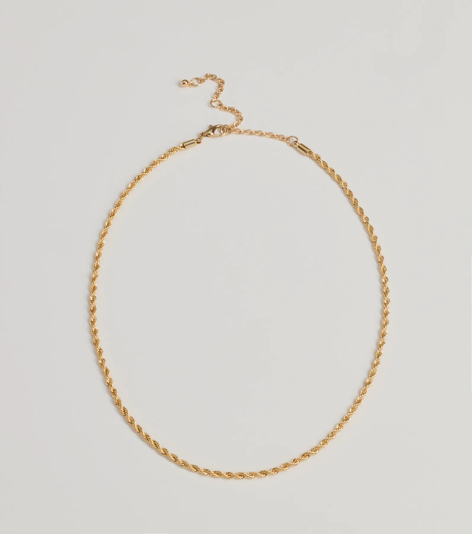 Bold Twist Metal Chain Necklace