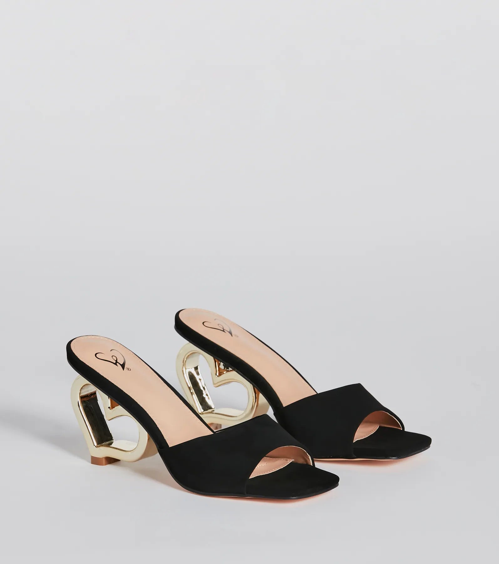 Desires Of The Heart Heel Nubuck Mules