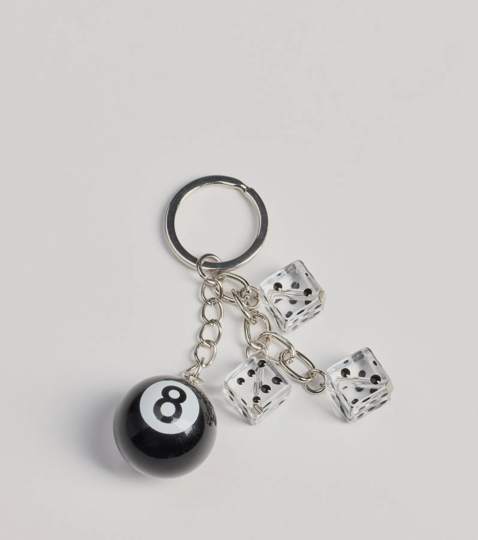 Lucky Streak 8 Ball And Dice Keychain