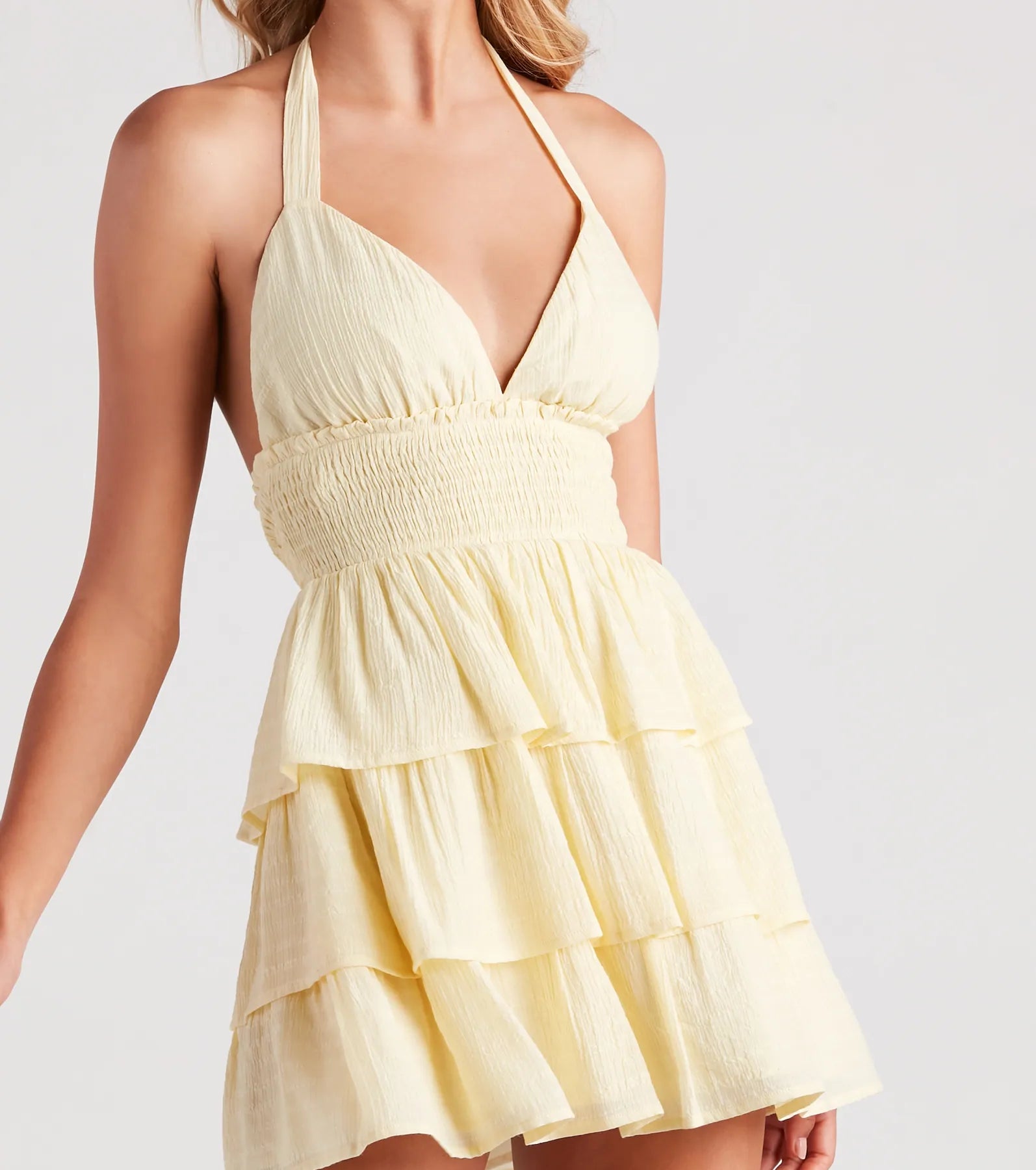 Sunset Happy Hour Ruffled Skater Dress