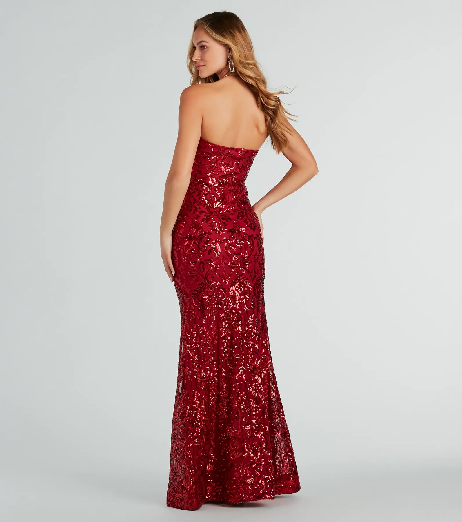 Leighton Formal Sequin Strapless Mermaid Dress