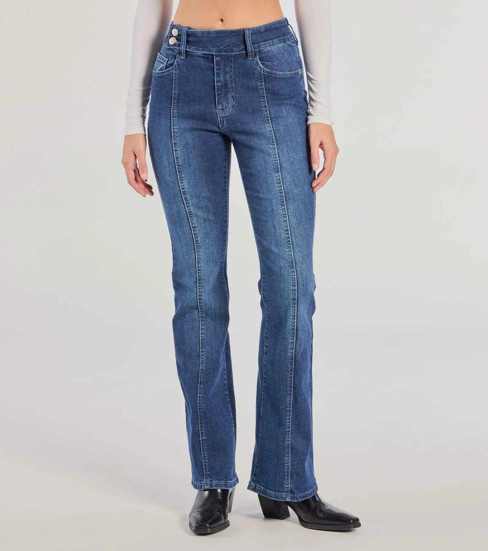 Good Vibes Mid-Rise Flared Denim Jeans