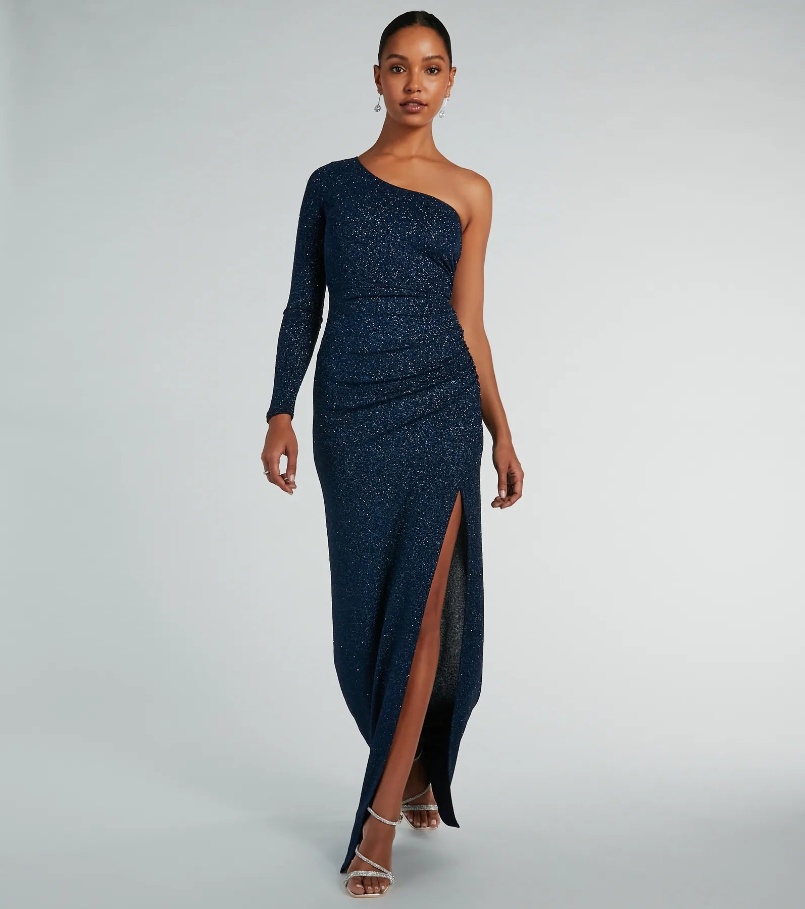 Greta Formal Glitter One Shoulder Dress