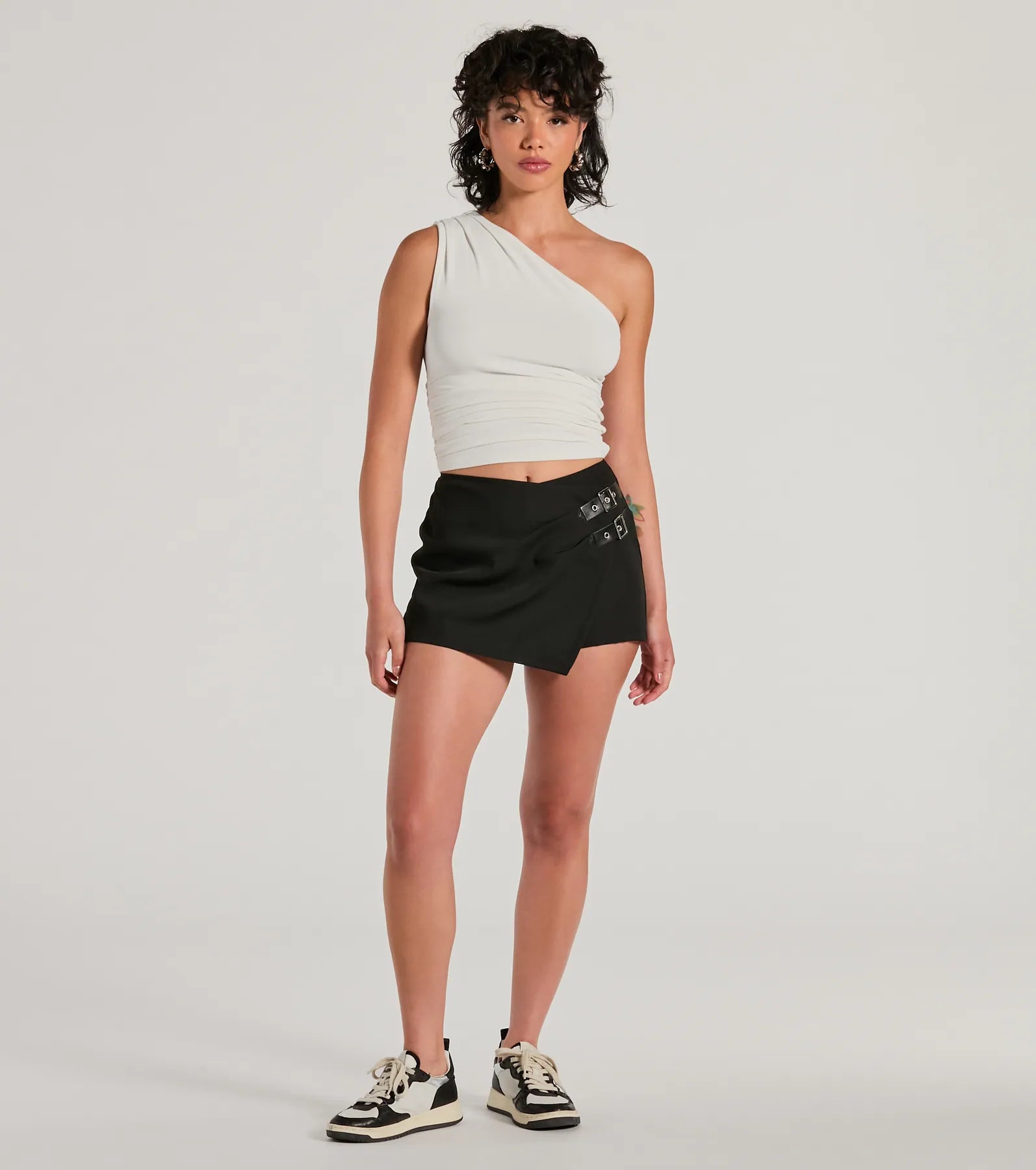 Adventuring Cutie Buckle Wrap Mini Skort