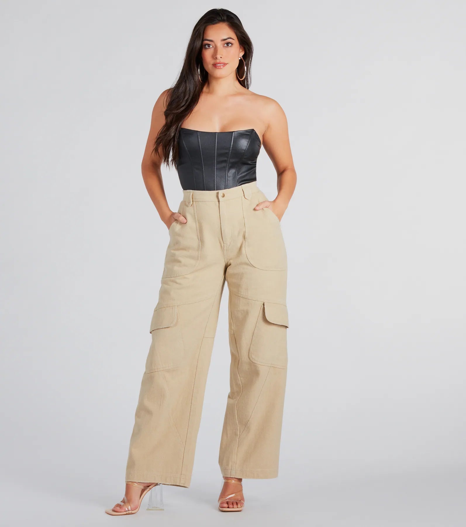 Casual Mood Wide-Leg Cargo Pants