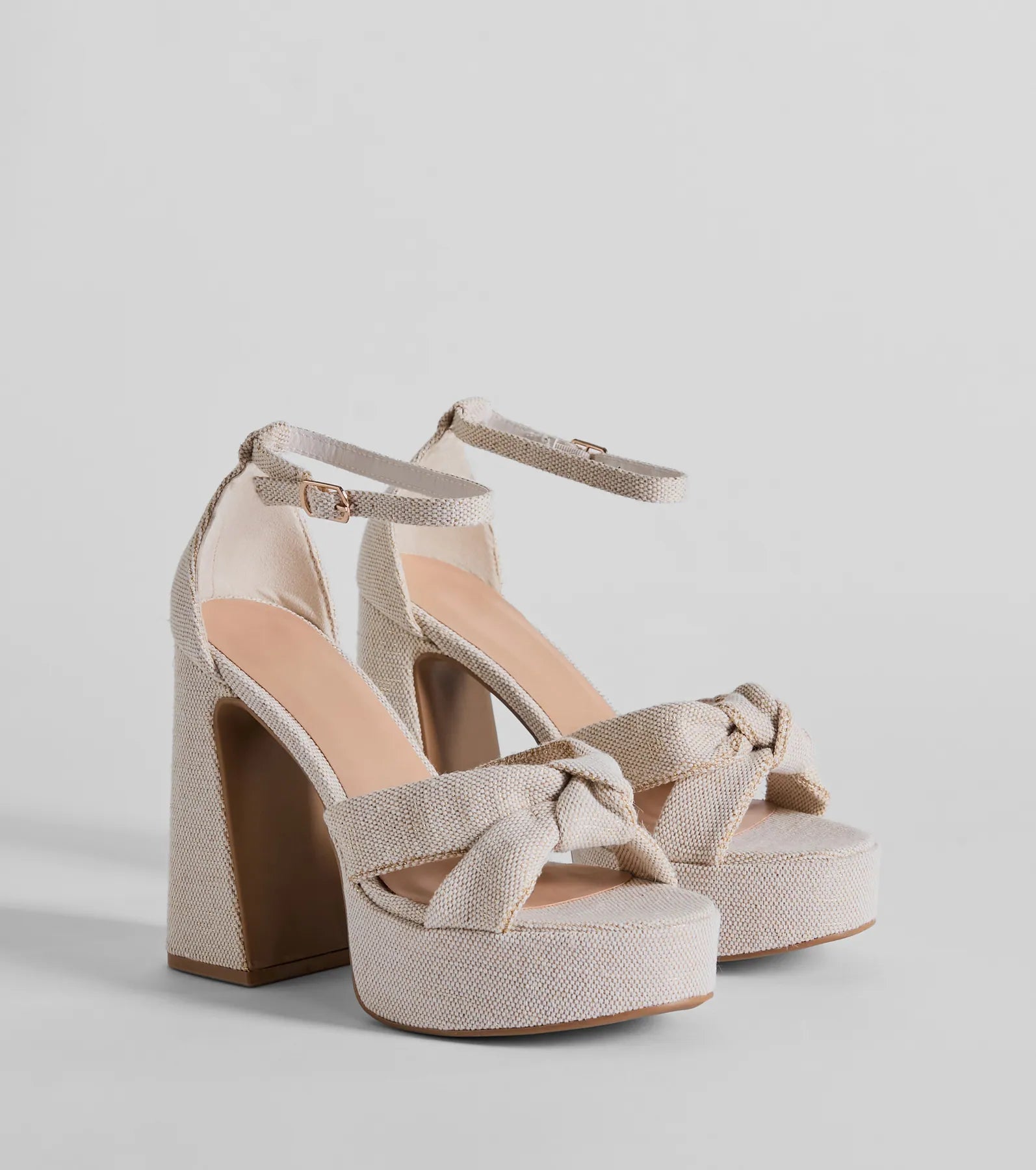 Sunset Drinks Platform Block Heels