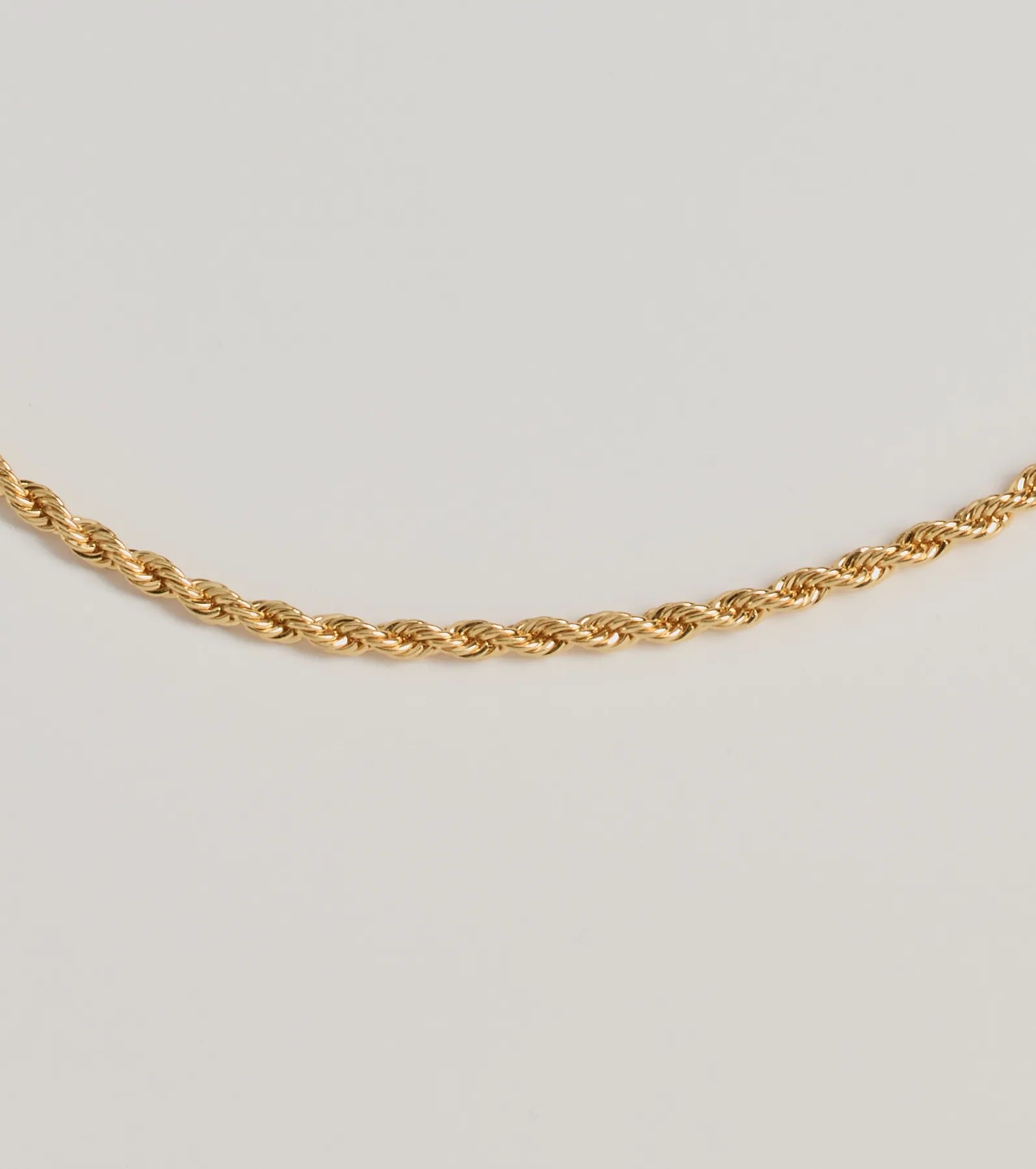 Bold Twist Metal Chain Necklace