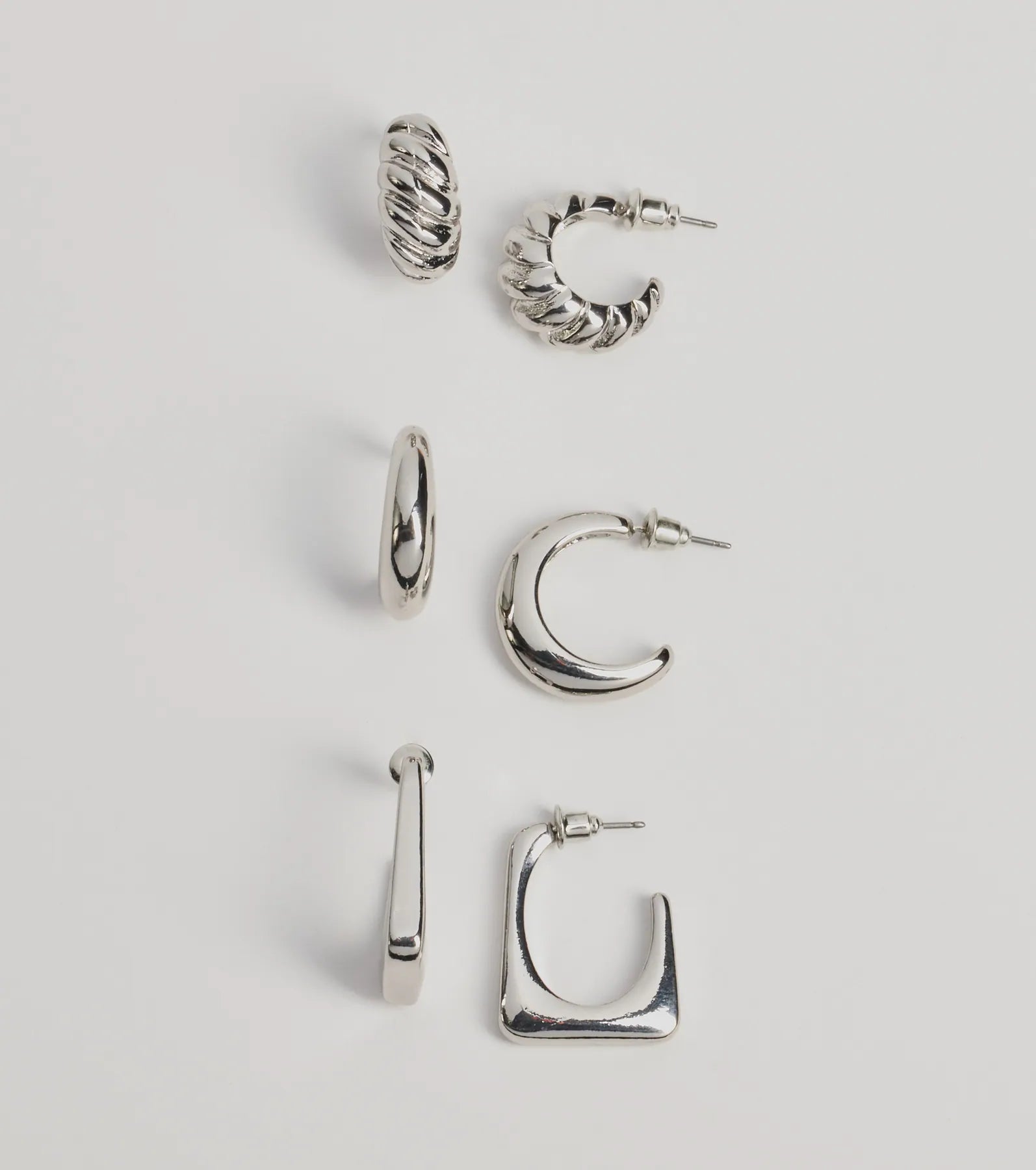 Minimal Glam Three-Pack Earrings Set