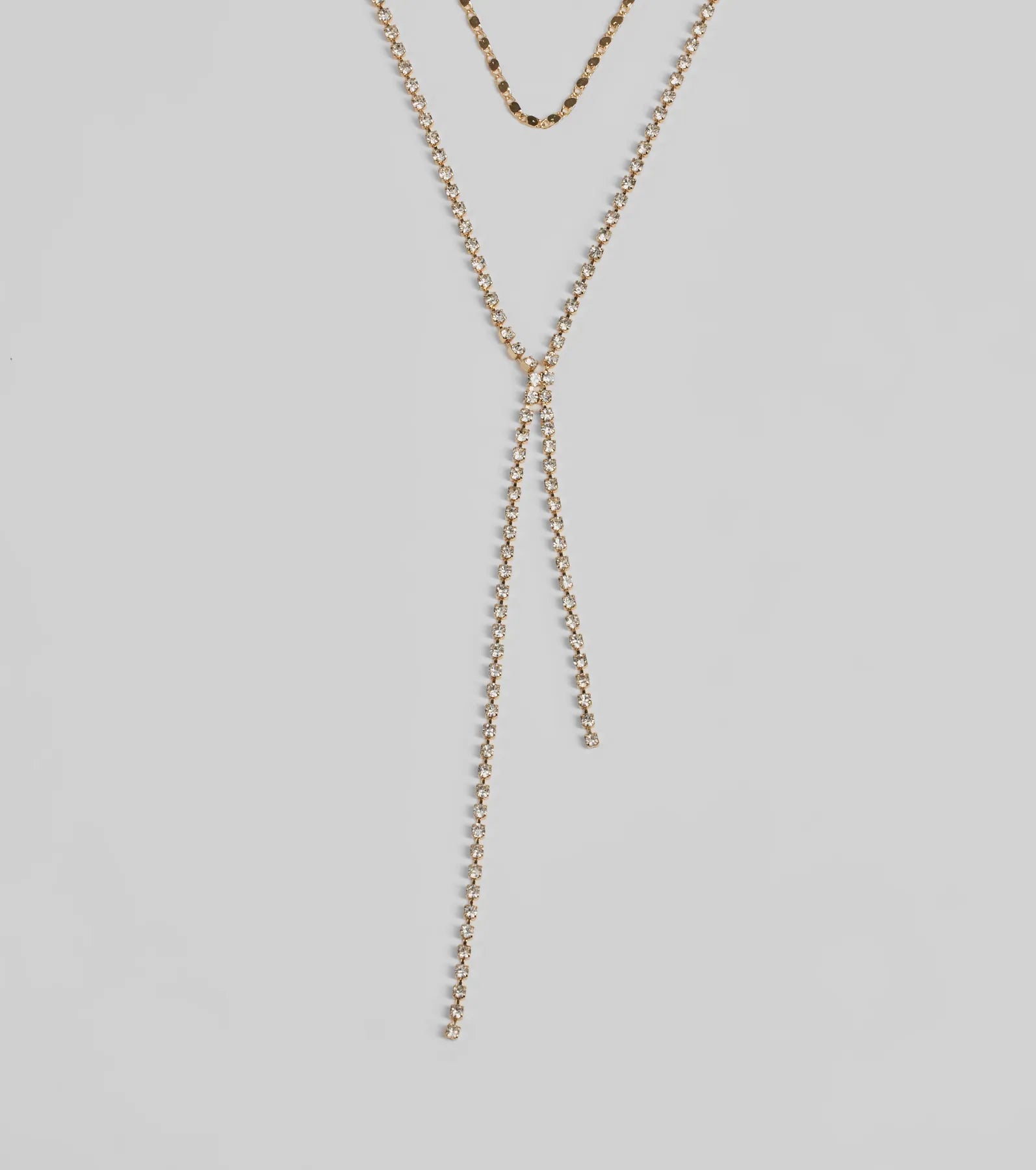 Chic And Dainty Rhinestone Layered Necklace