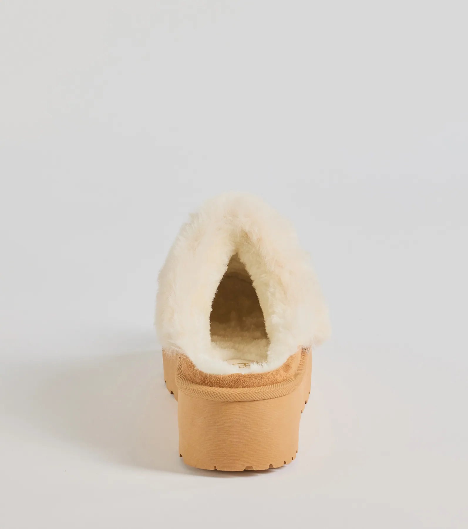 Cozy Mode Faux Fur Lined Platform Slippers