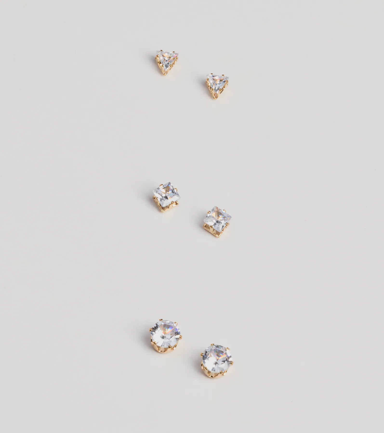 Perfect Set Cubic Zirconia Stud Earrings Pack