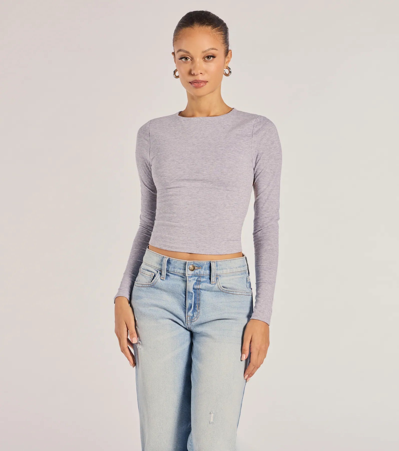 Elevated Staple Open Back Long Sleeve Top