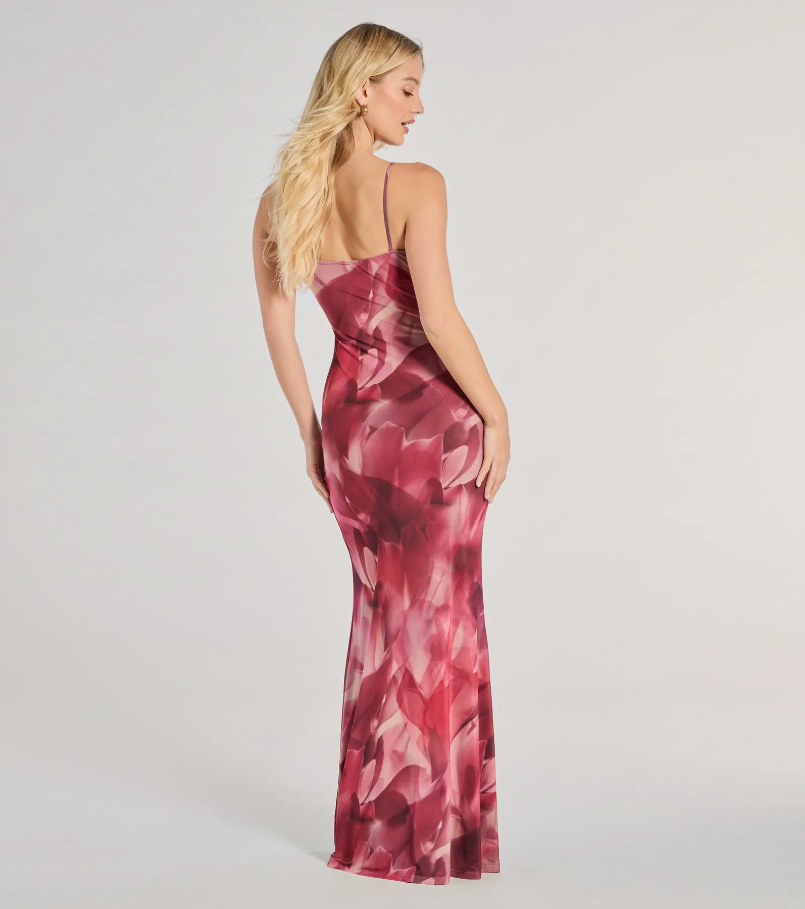 Paradise Beauty Floral Mesh Maxi Dress