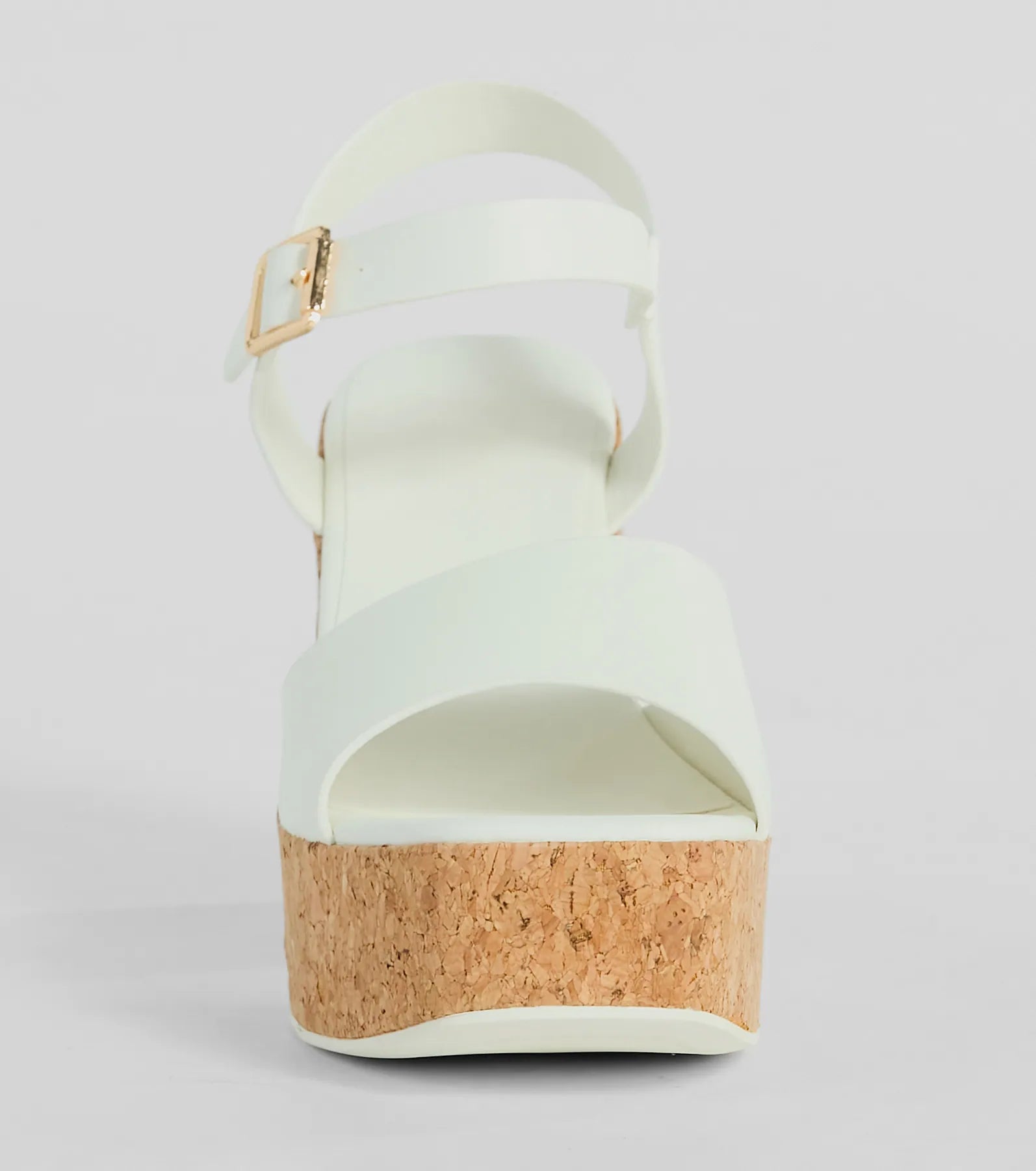 Up A Notch Cork Platform Block Heels