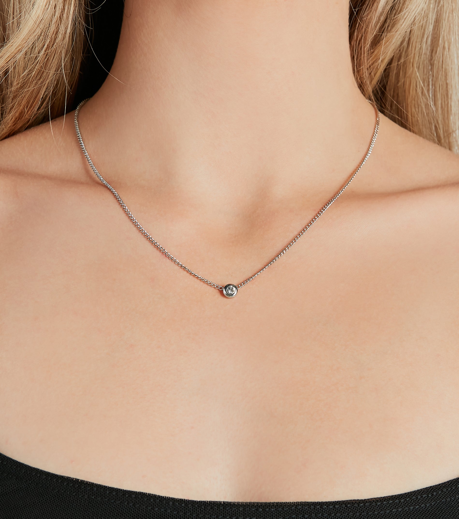 All In The Details Dainty Rhinestone Necklace