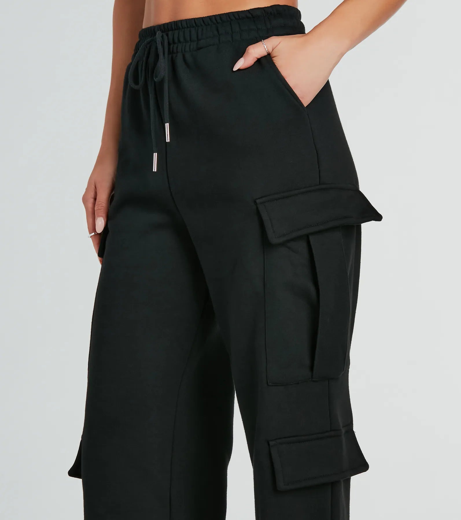 Kicking Back Cargo Wide-Leg Sweatpants