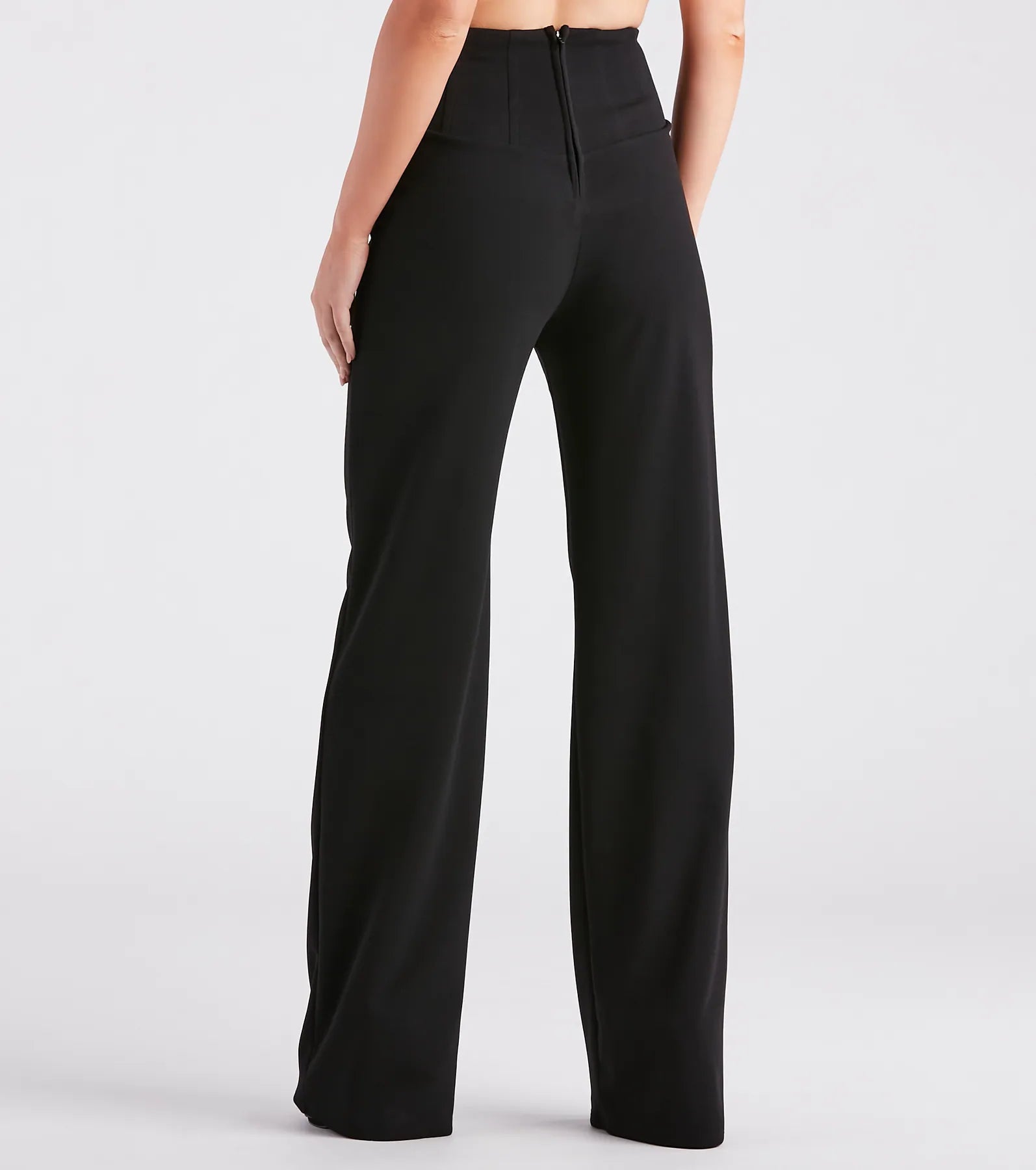 Cinch It Together Crepe Corset Trouser Pants