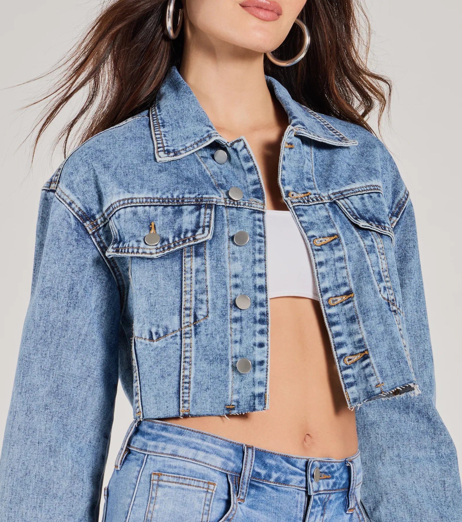 Keep Groovin' Crop Denim Jacket