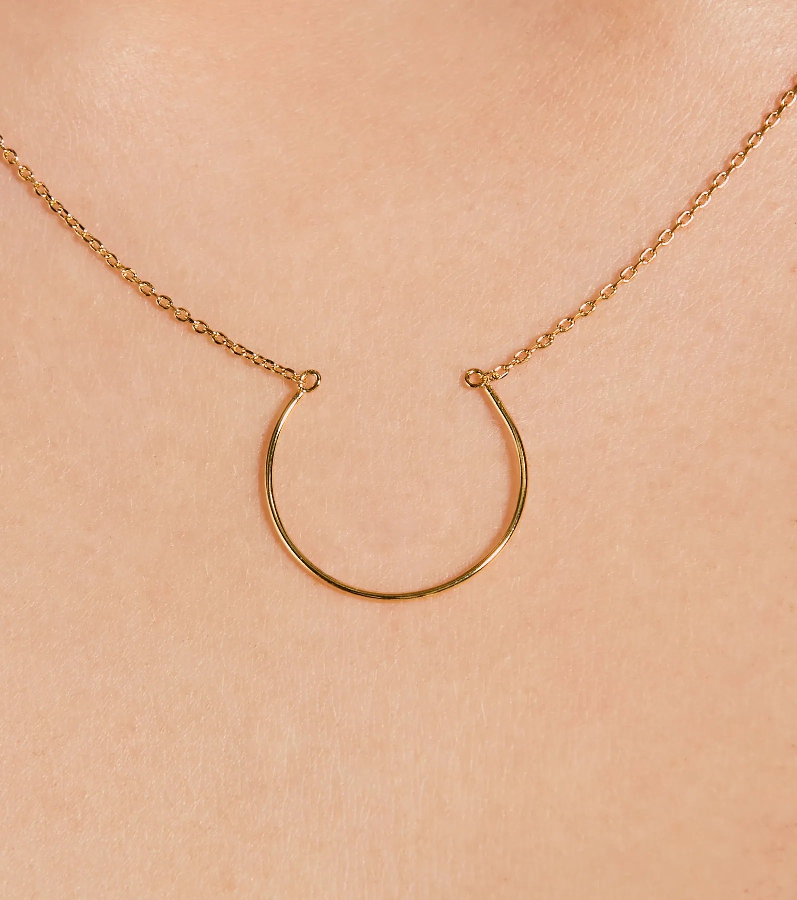 Chic Simplicity Open-Circle Charm Necklace