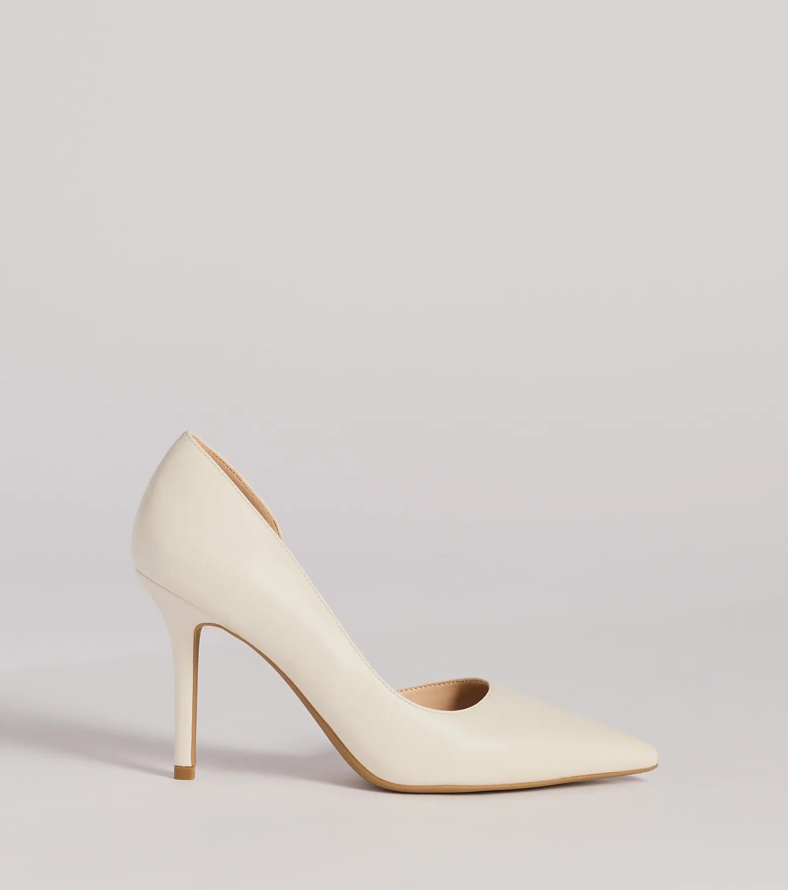 Classic Sleek Faux Leather Cutout Pumps