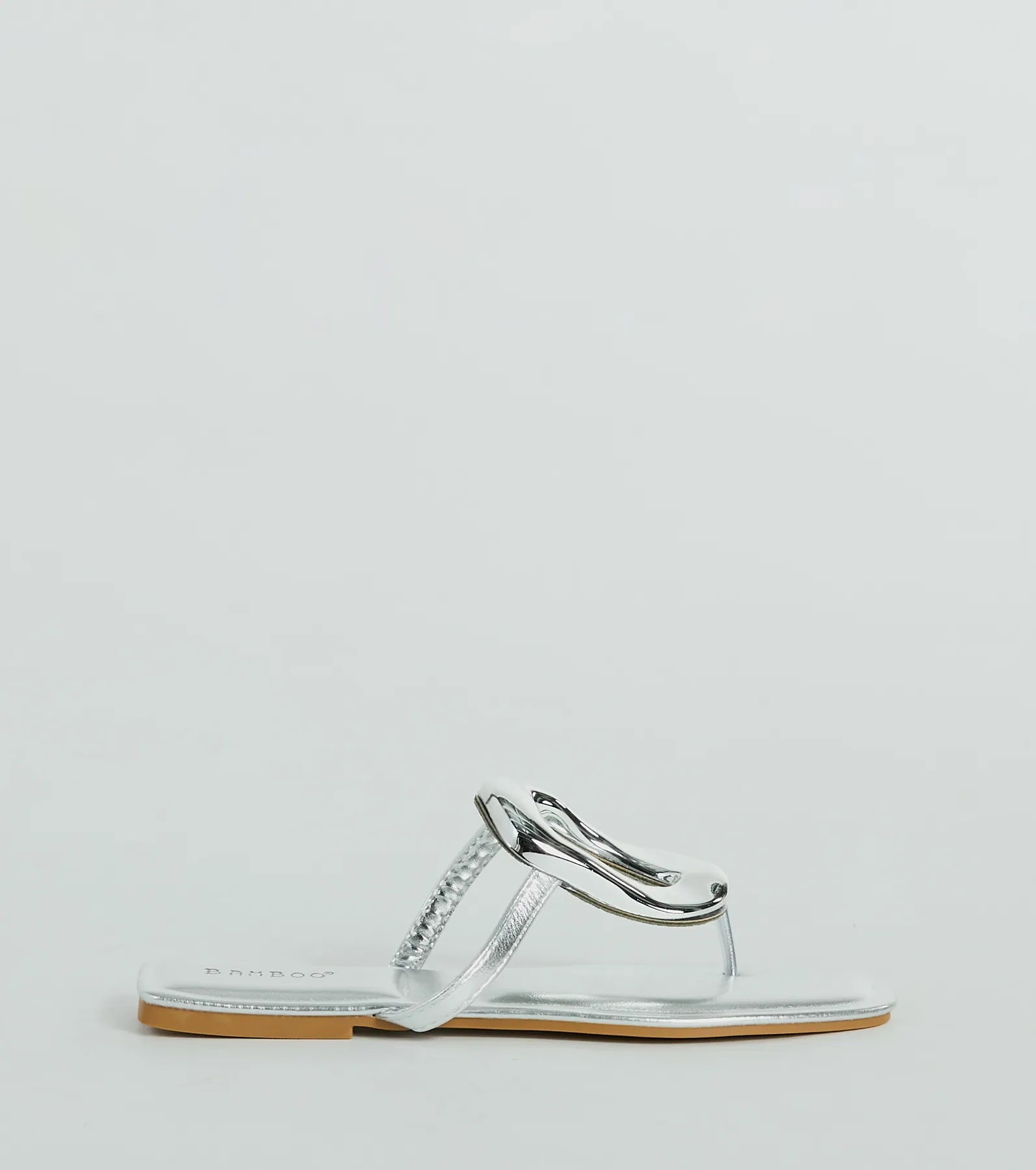 Minimalistic Elegance Square Ring Flat Sandals