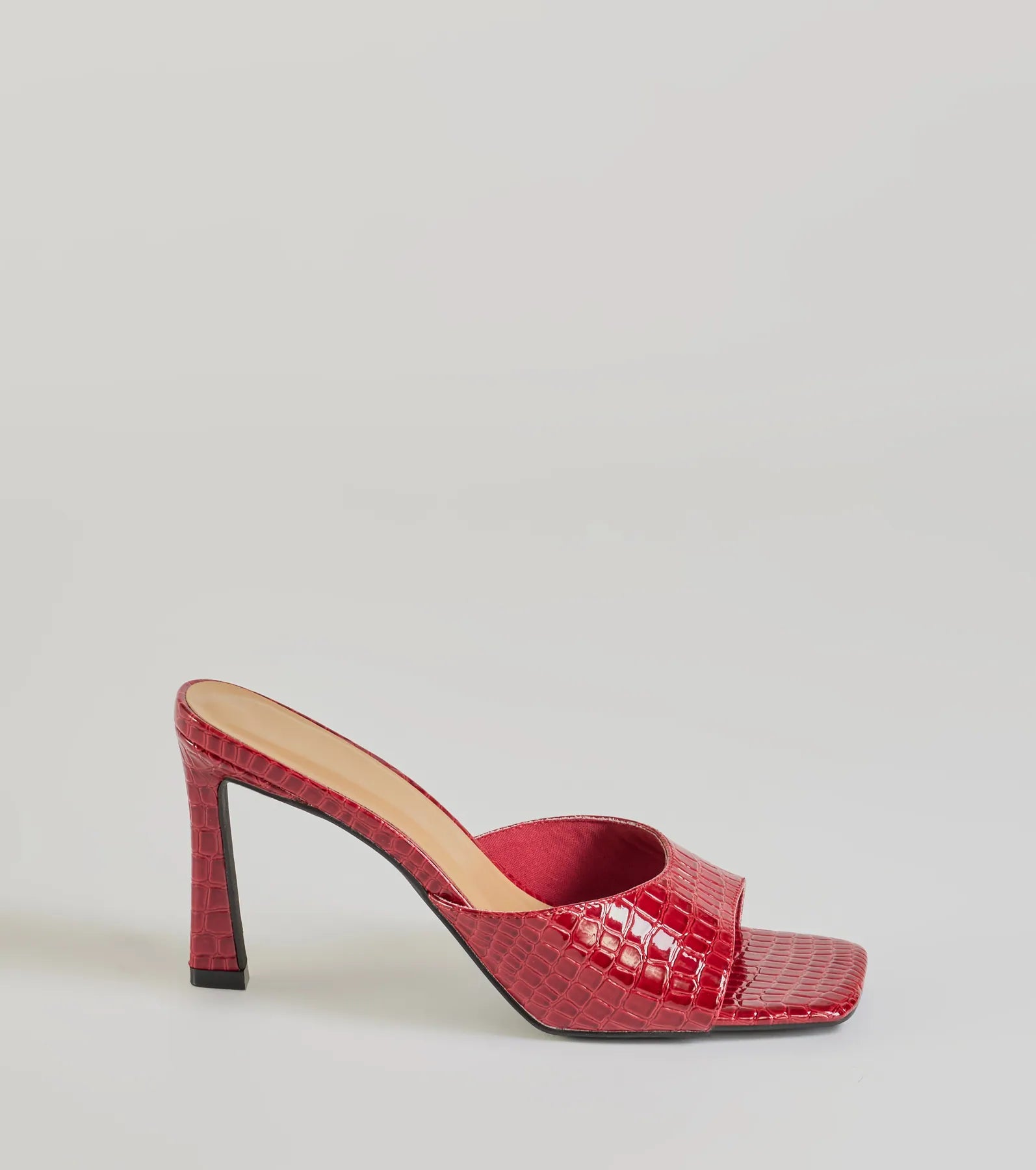 Wildly Sophisticated Faux Croc-Embossed Stiletto Mules