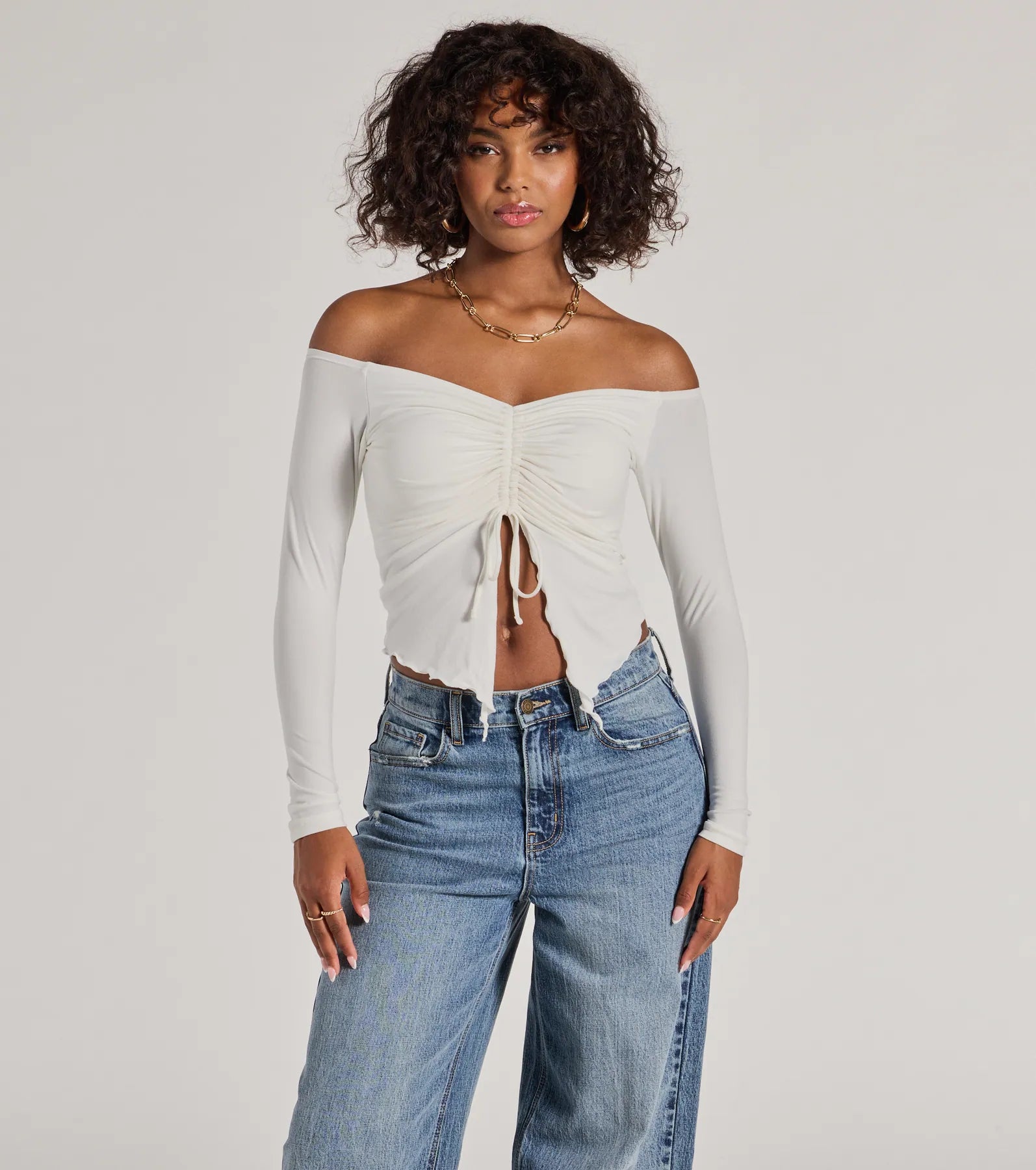 Adorable Flirt Off-The-Shoulder Knit Top