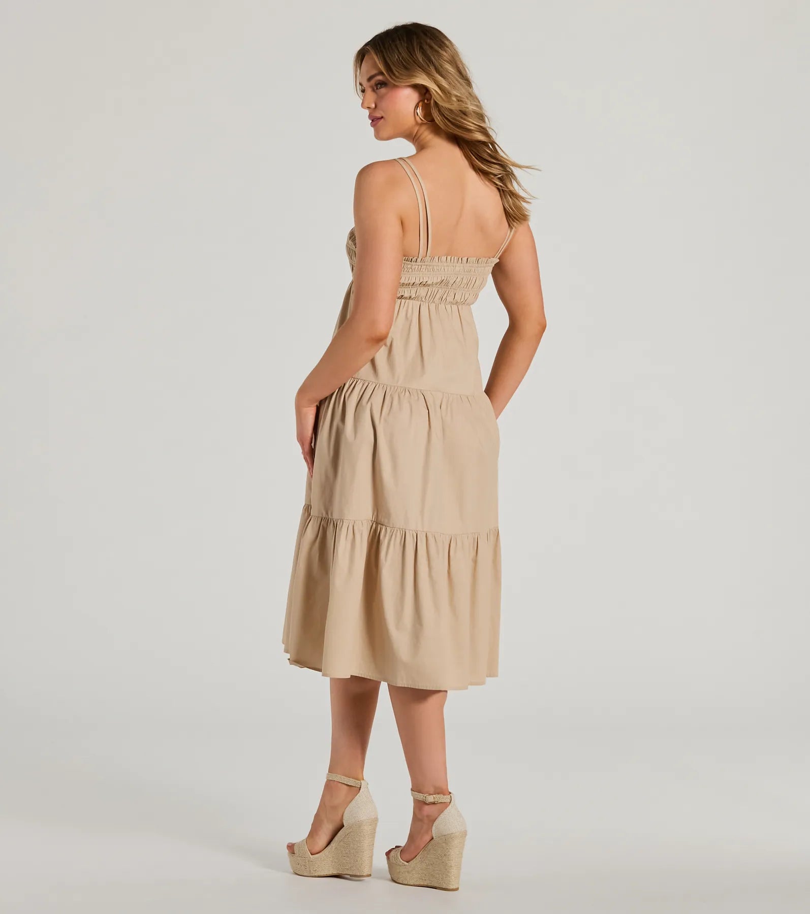 Darling Appeal Sleeveless Ruffled Midi Dress