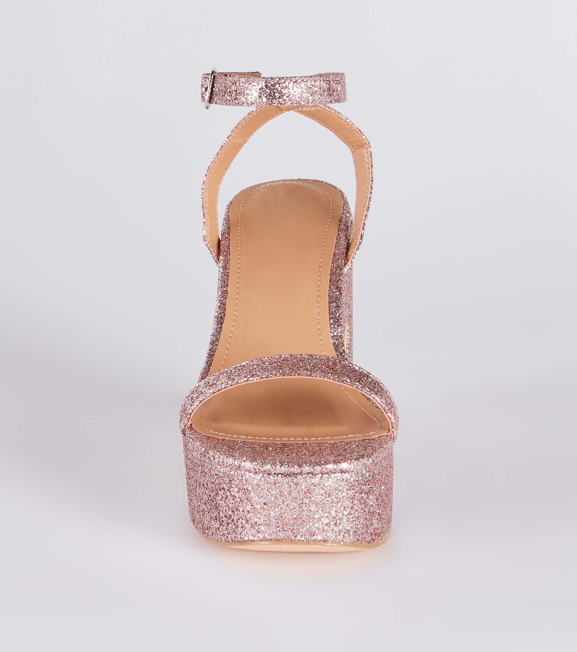 Shining Star Glitter Platform Block Heels