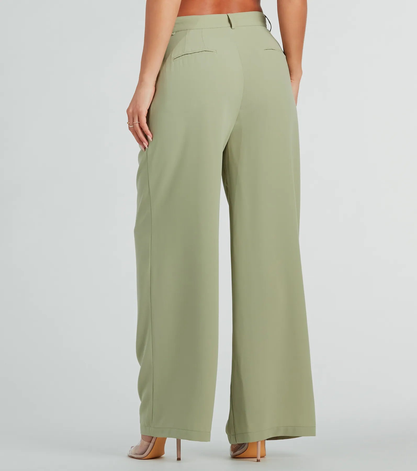 Like Clockwork High-Rise Wide-Leg Trouser Pants